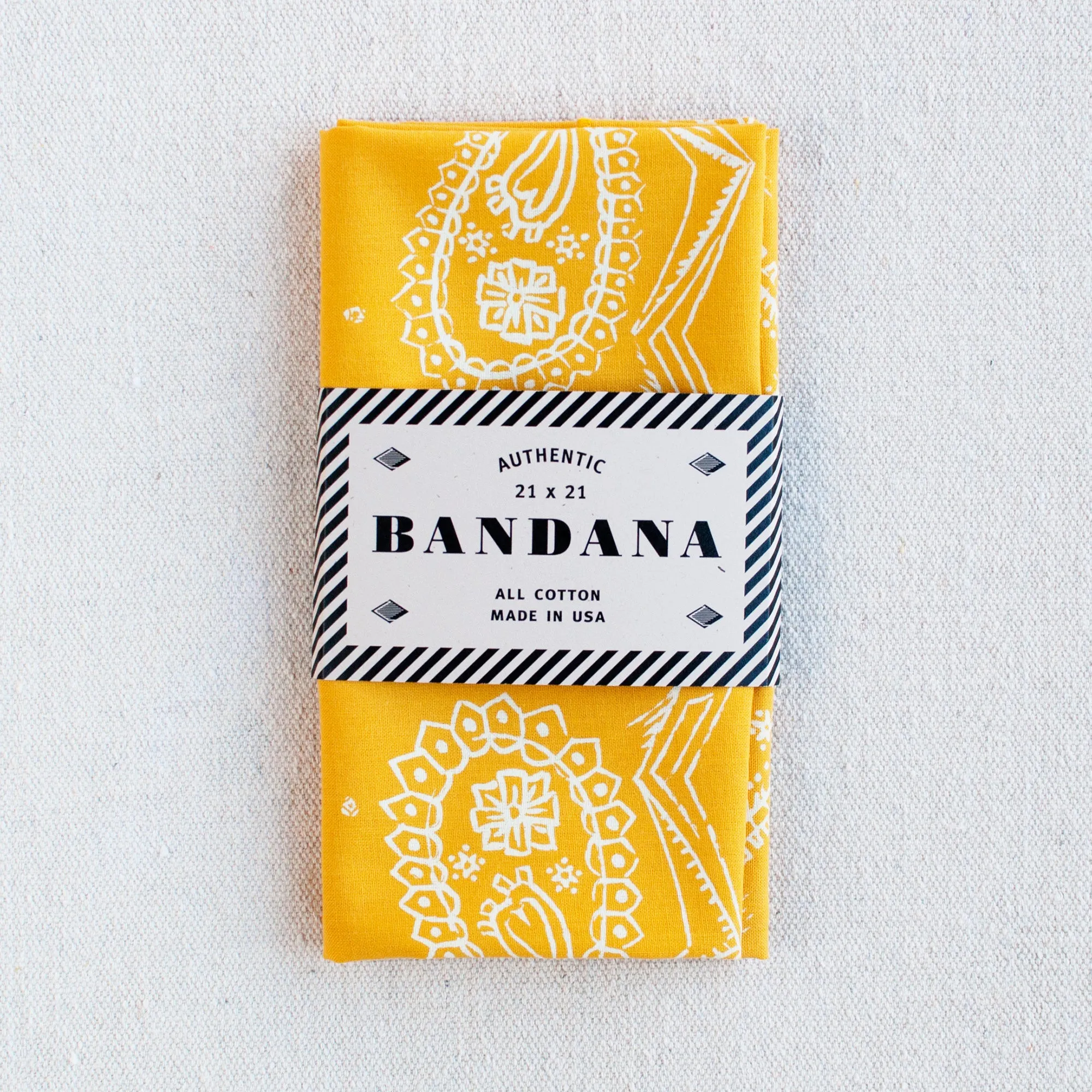 Golden Yellow Sketched Paisley Bandana sold by Abracadana product image thumbnail 2