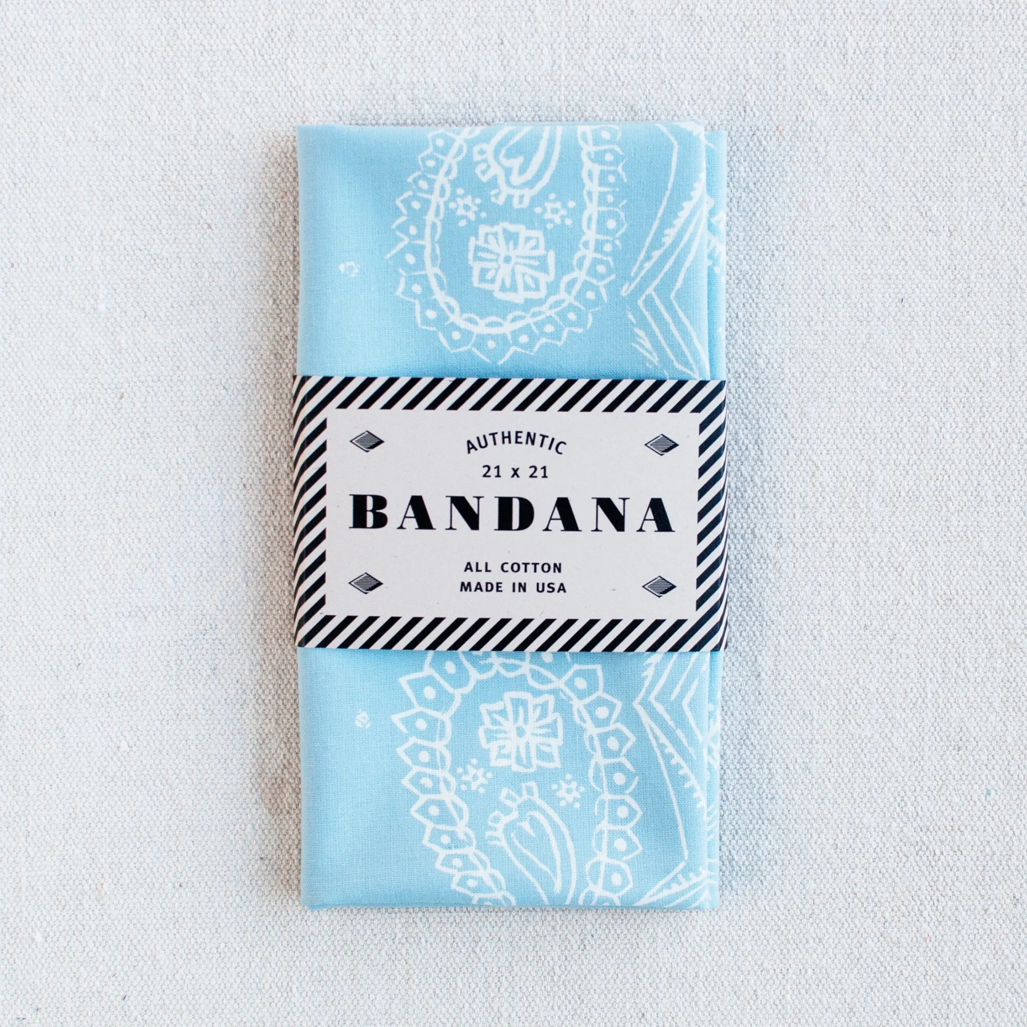 Light Blue Sketched Paisley Bandana sold by Abracadana product image thumbnail 2