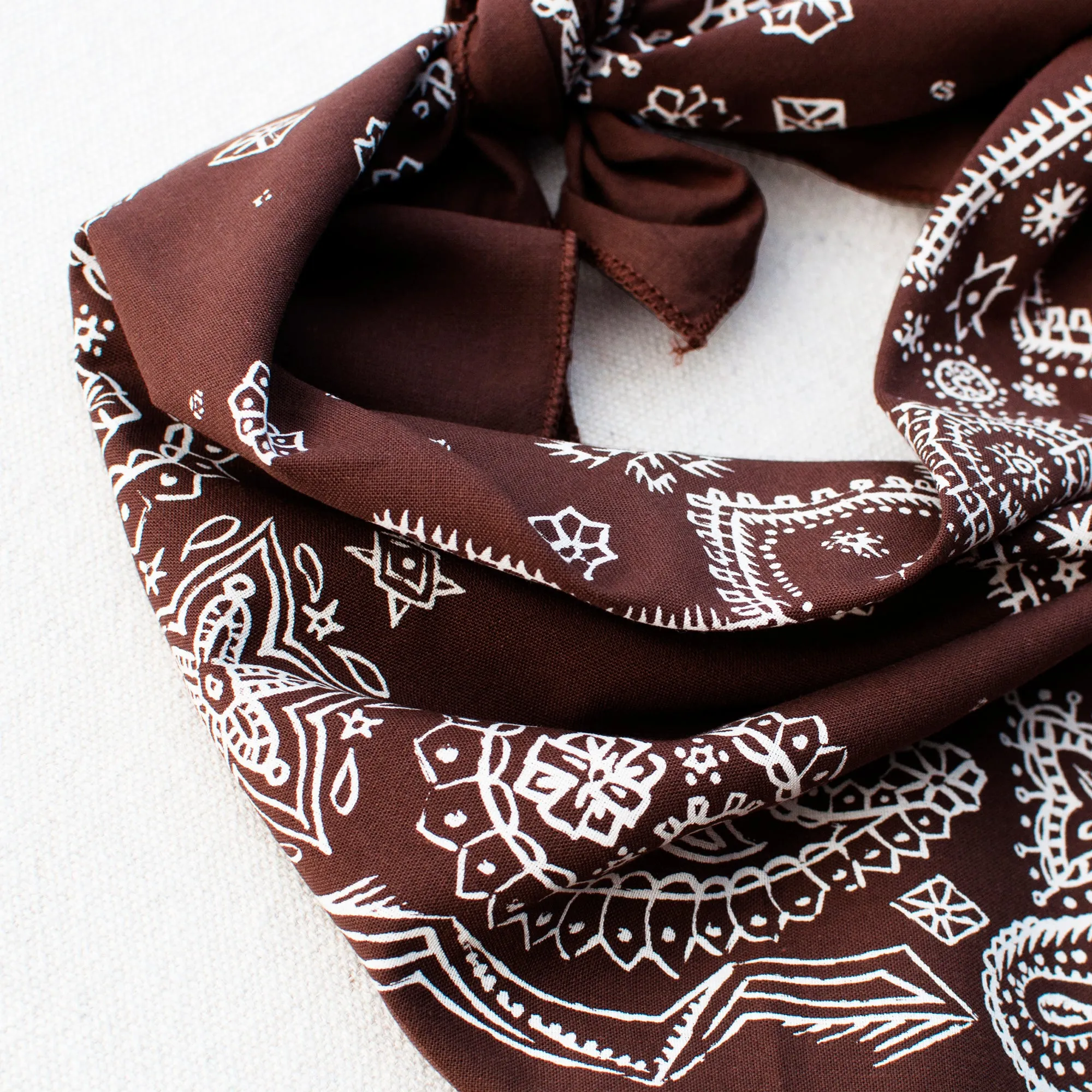 Brown Sketched Paisley Bandana sold by Abracadana product image thumbnail 3