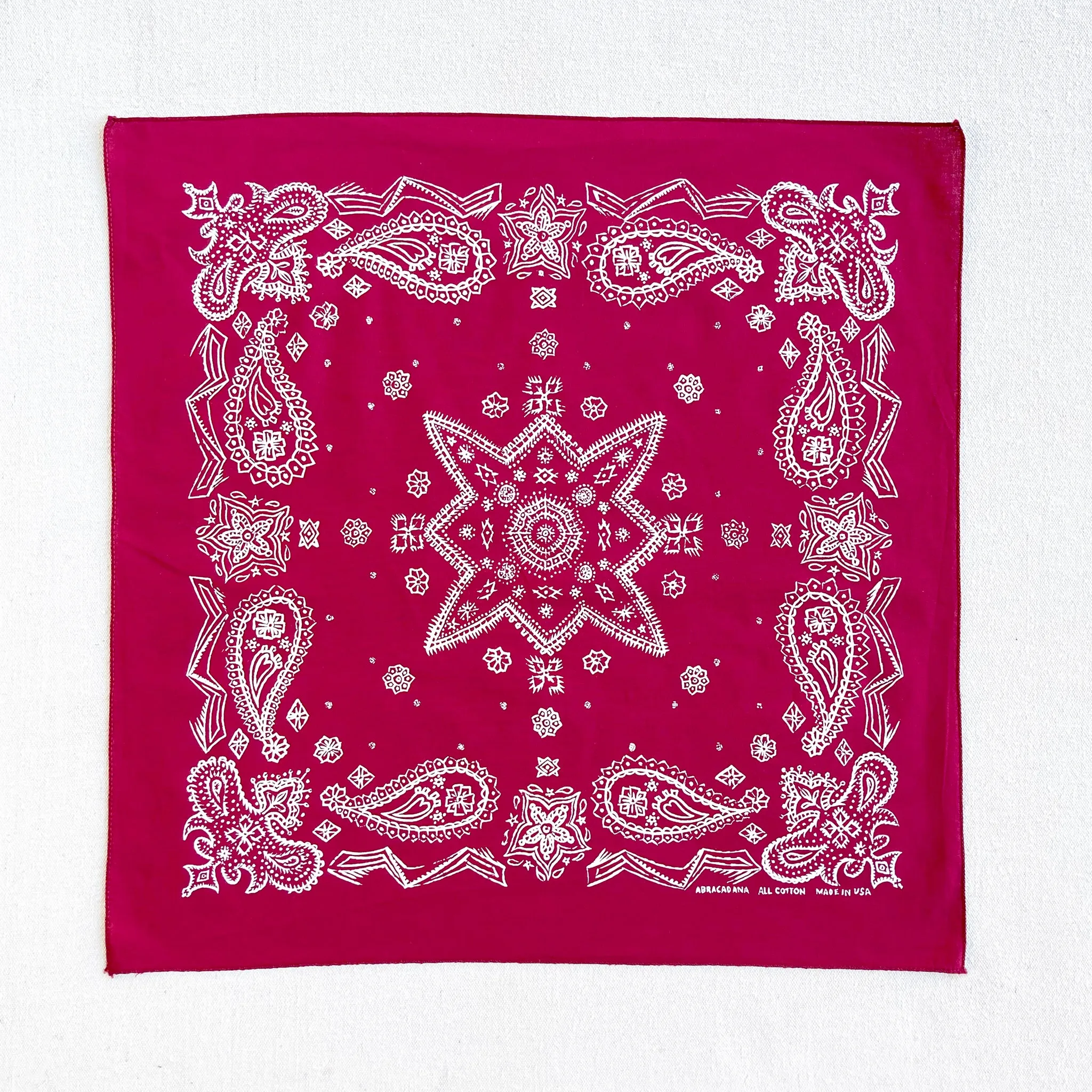 Wine Sketched Paisley Bandana sold by Abracadana product image thumbnail 4