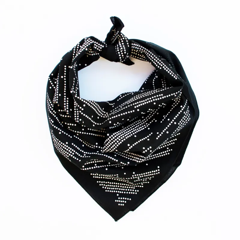 Black Shooting Stars Bandana sold by Abracadana