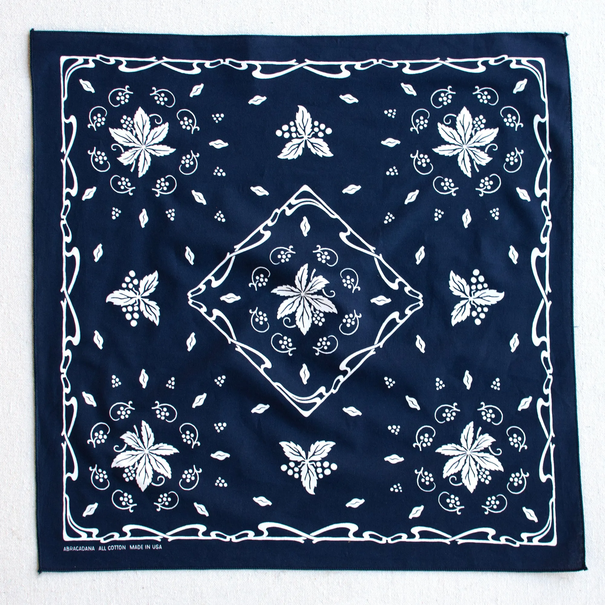 Navy New Leaf Bandana sold by Abracadana product image thumbnail 3