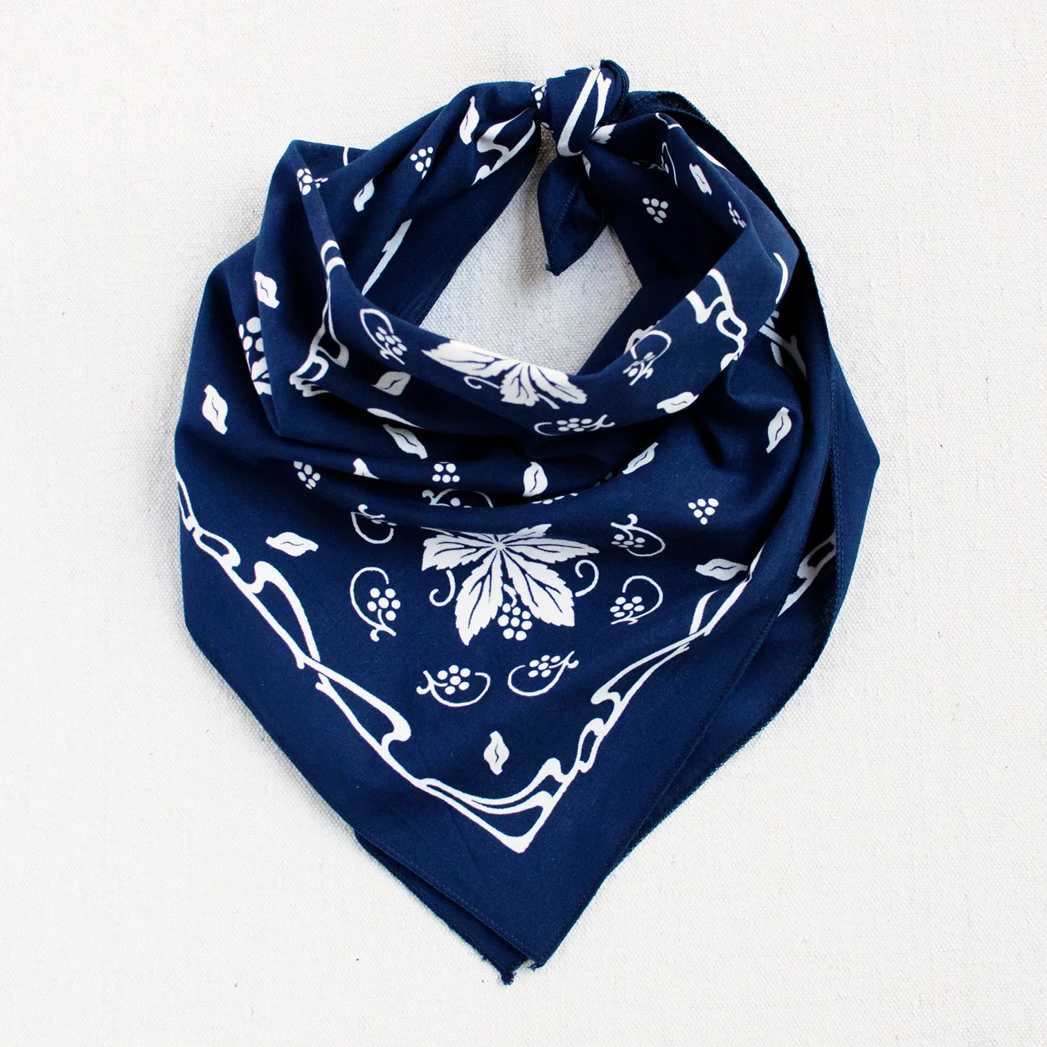 Navy New Leaf Bandana sold by Abracadana