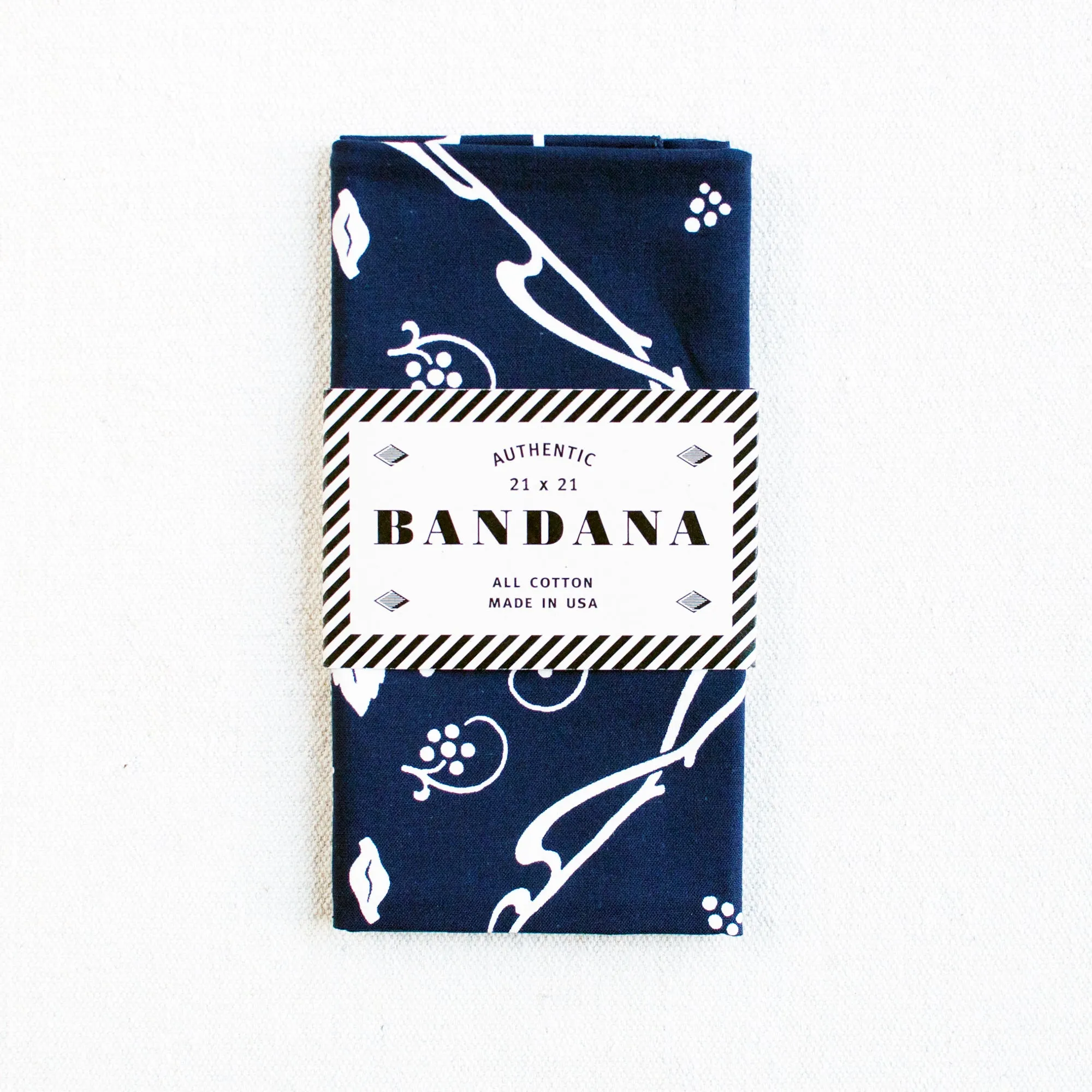 Navy New Leaf Bandana sold by Abracadana product image thumbnail 2