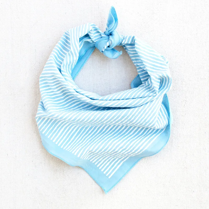 Light Blue Stripe Bandana sold by Abracadana