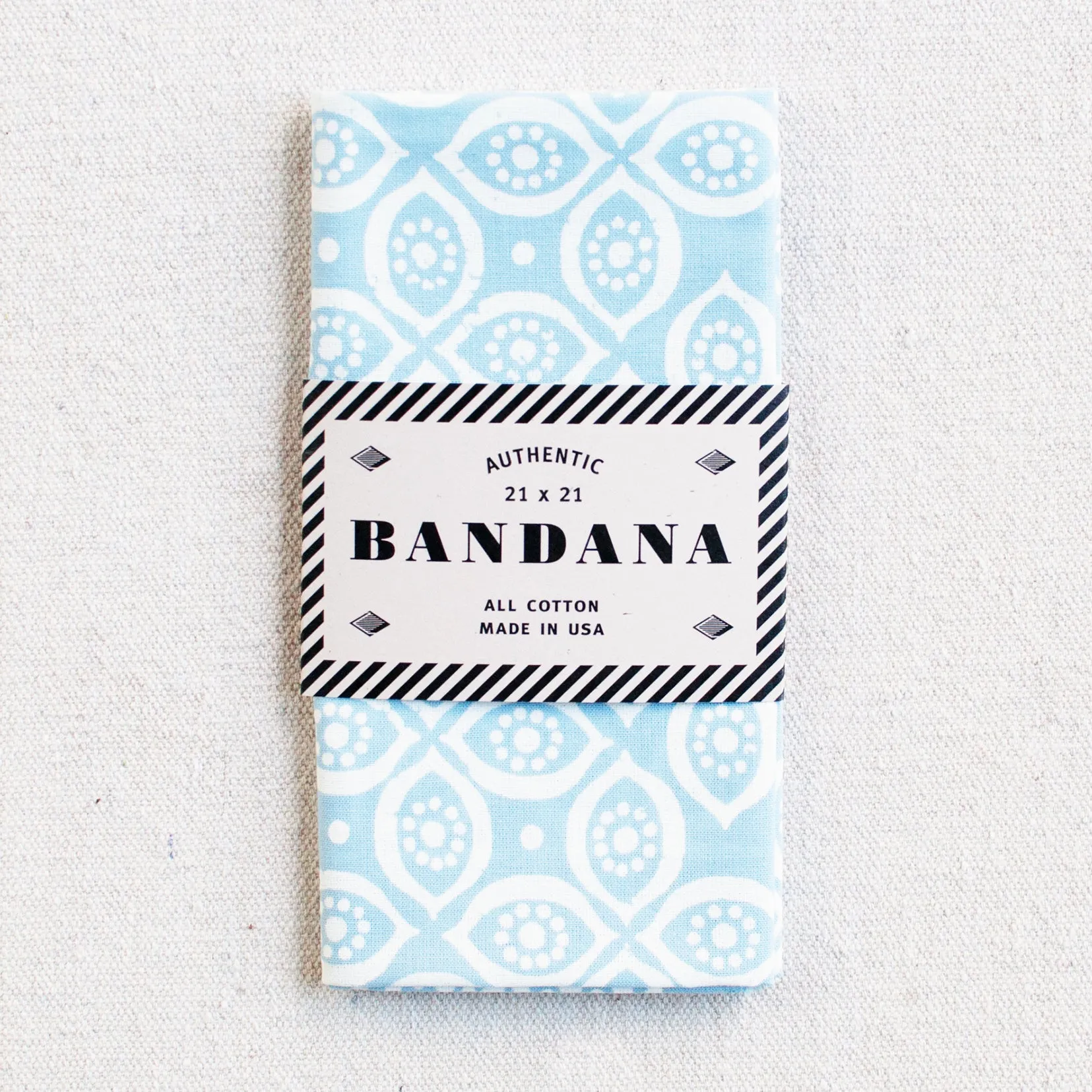 Light Blue Paisley Eye Bandana sold by Abracadana product image thumbnail 3