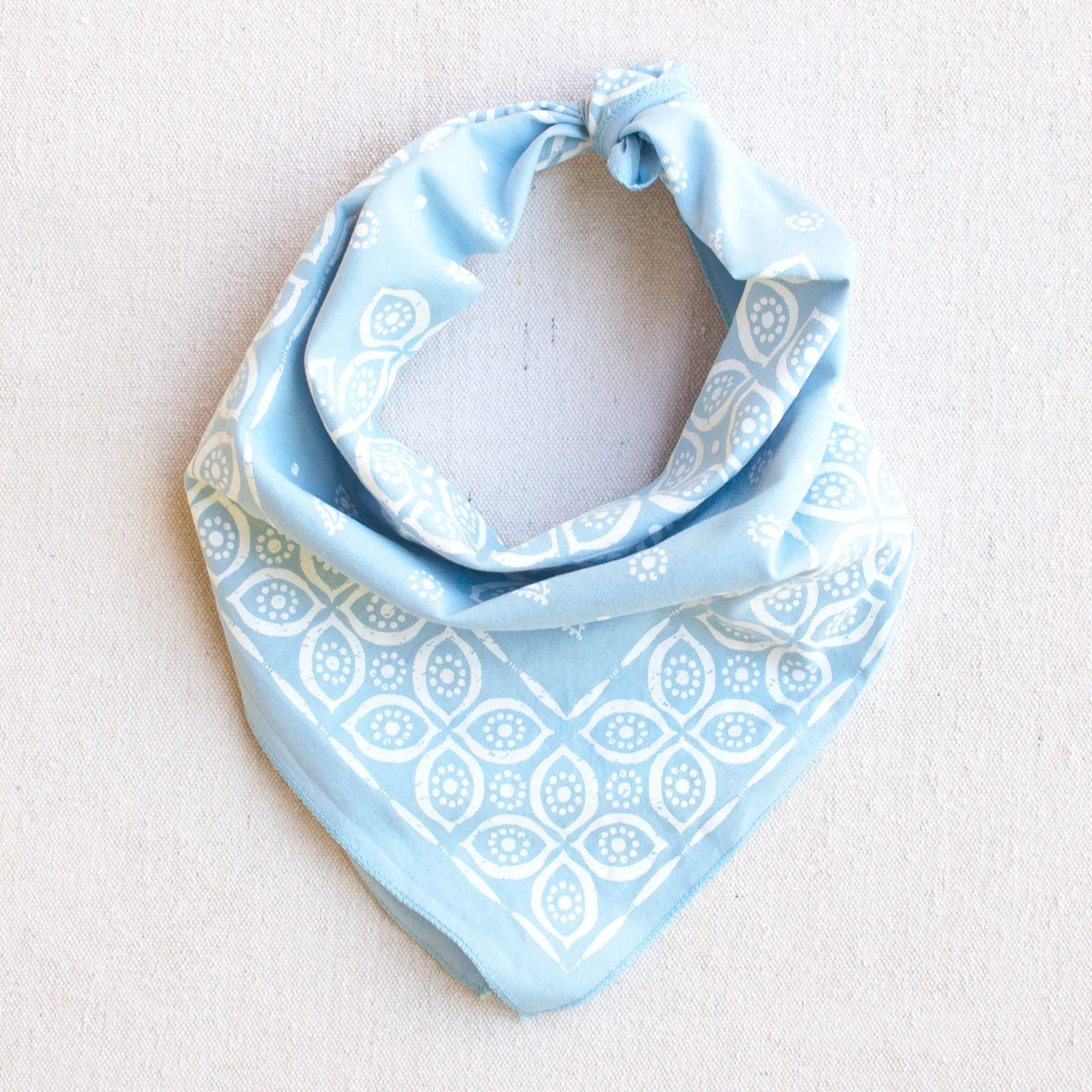 Light Blue Paisley Eye Bandana sold by Abracadana