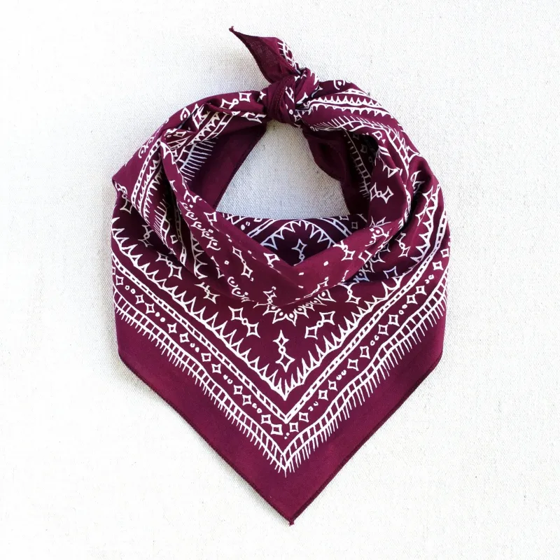 Wine Diamond Bandana sold by Abracadana