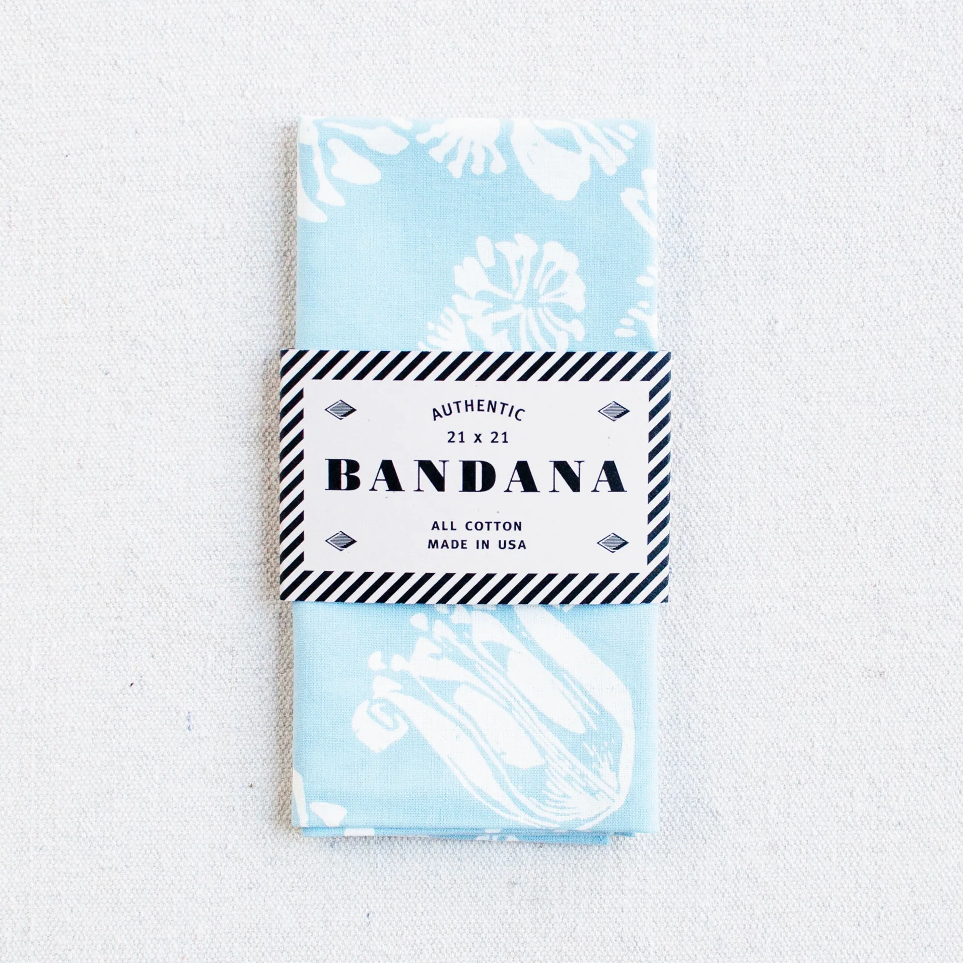 Light Blue Floral Bandana sold by Abracadana product image thumbnail 2