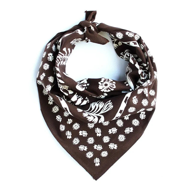 Brown Floral Bandana sold by Abracadana
