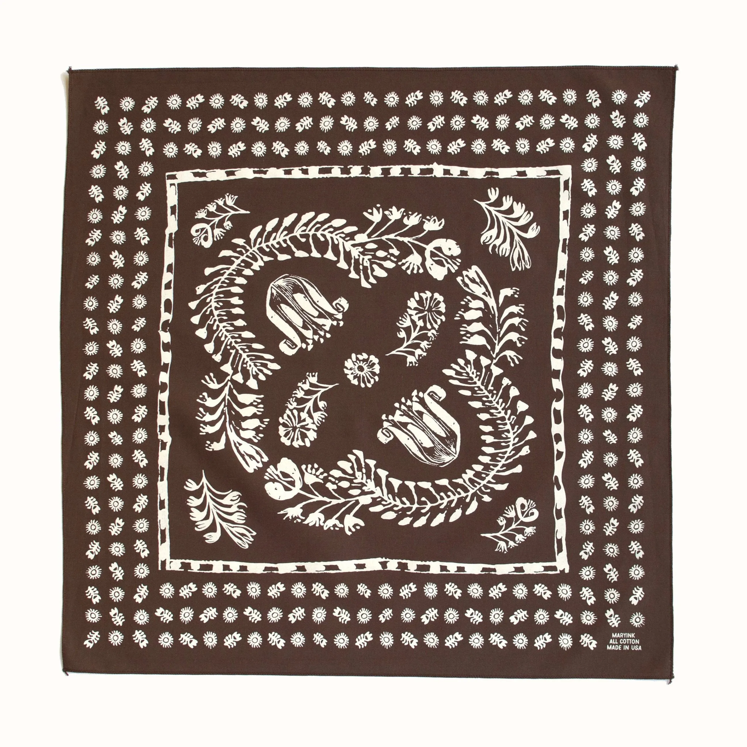 Brown Floral Bandana sold by Abracadana product image thumbnail 4
