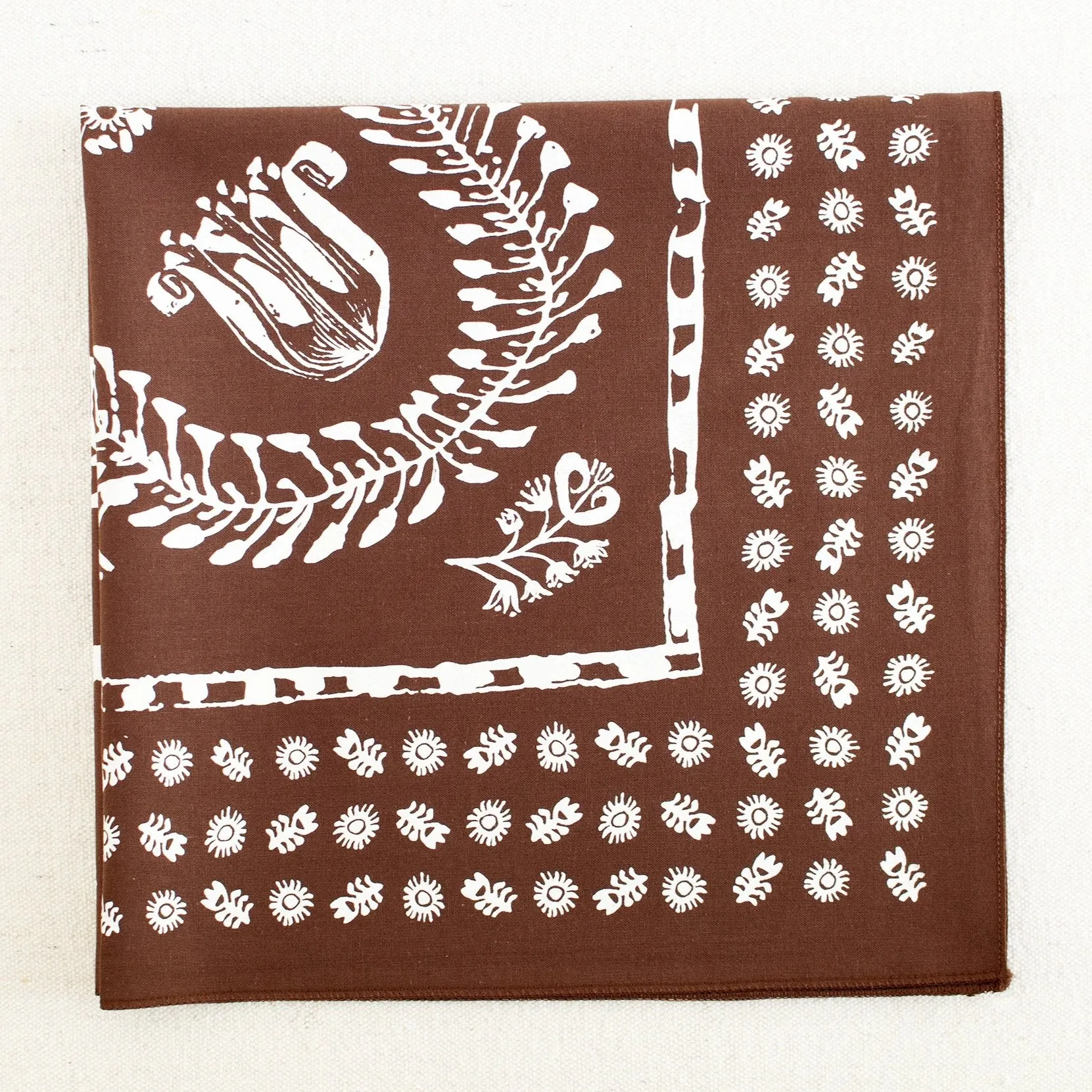 Brown Floral Bandana sold by Abracadana product image thumbnail 2