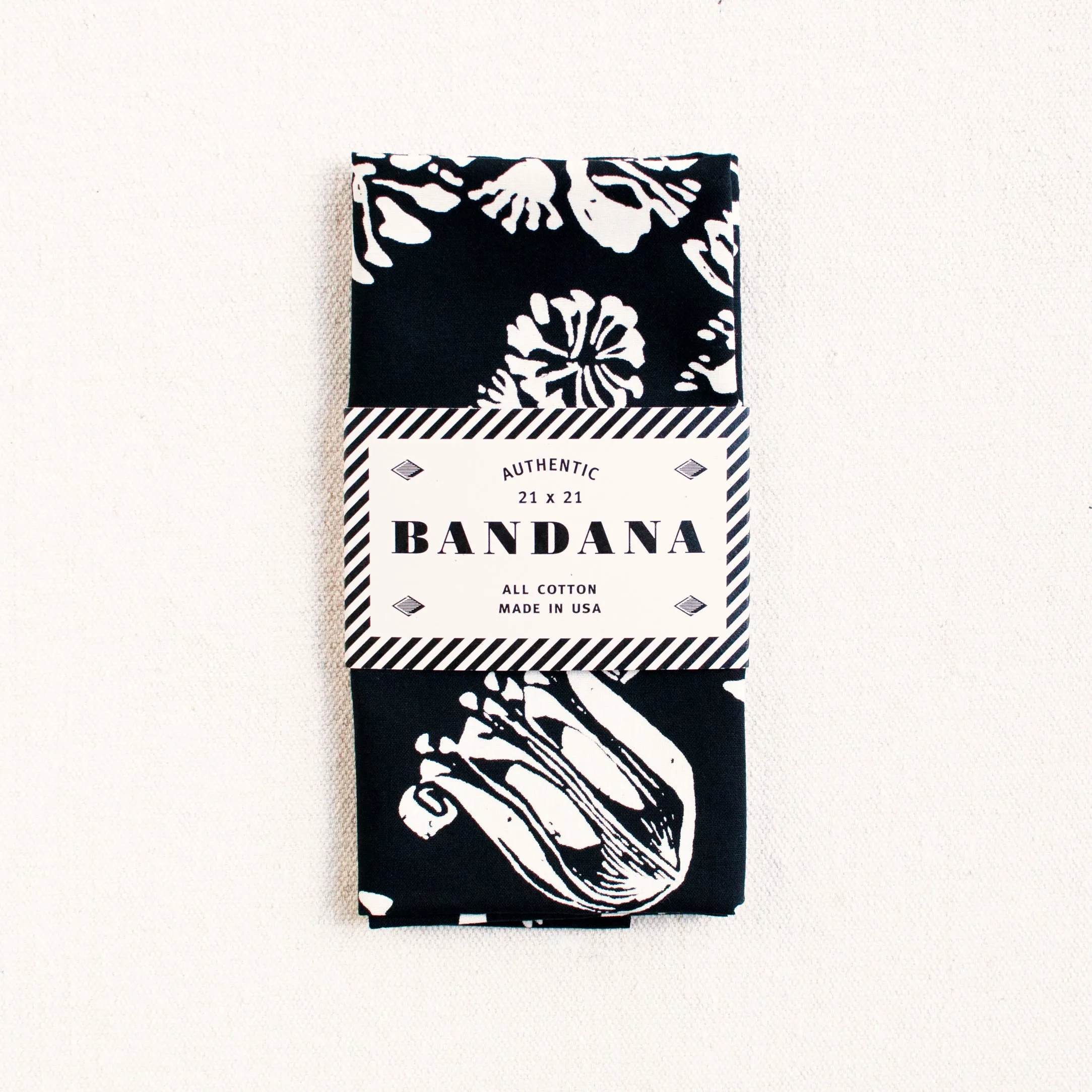 Black Floral Bandana sold by Abracadana product image thumbnail 3