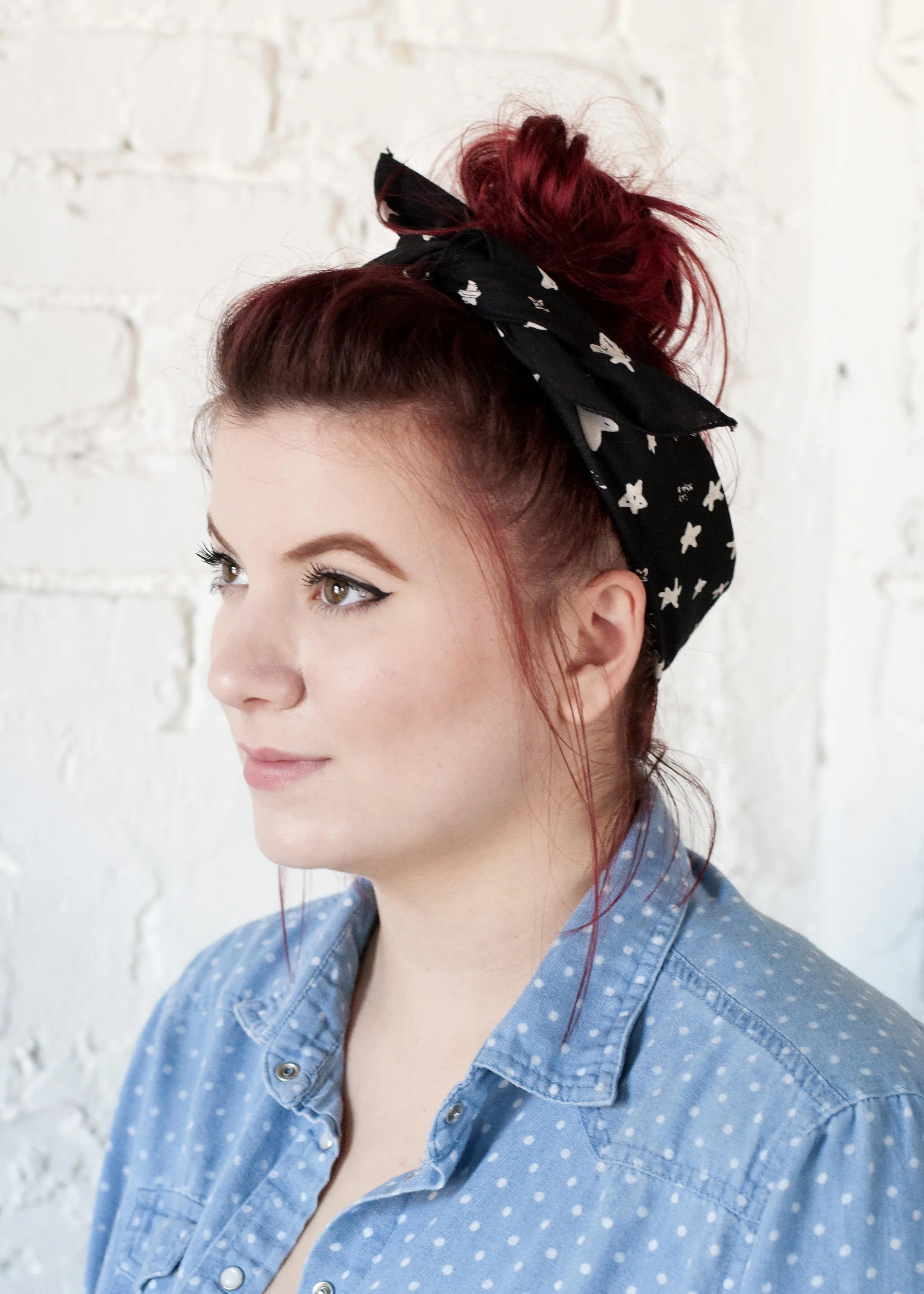 Navy Star Field Bandana sold by Abracadana product image thumbnail 2