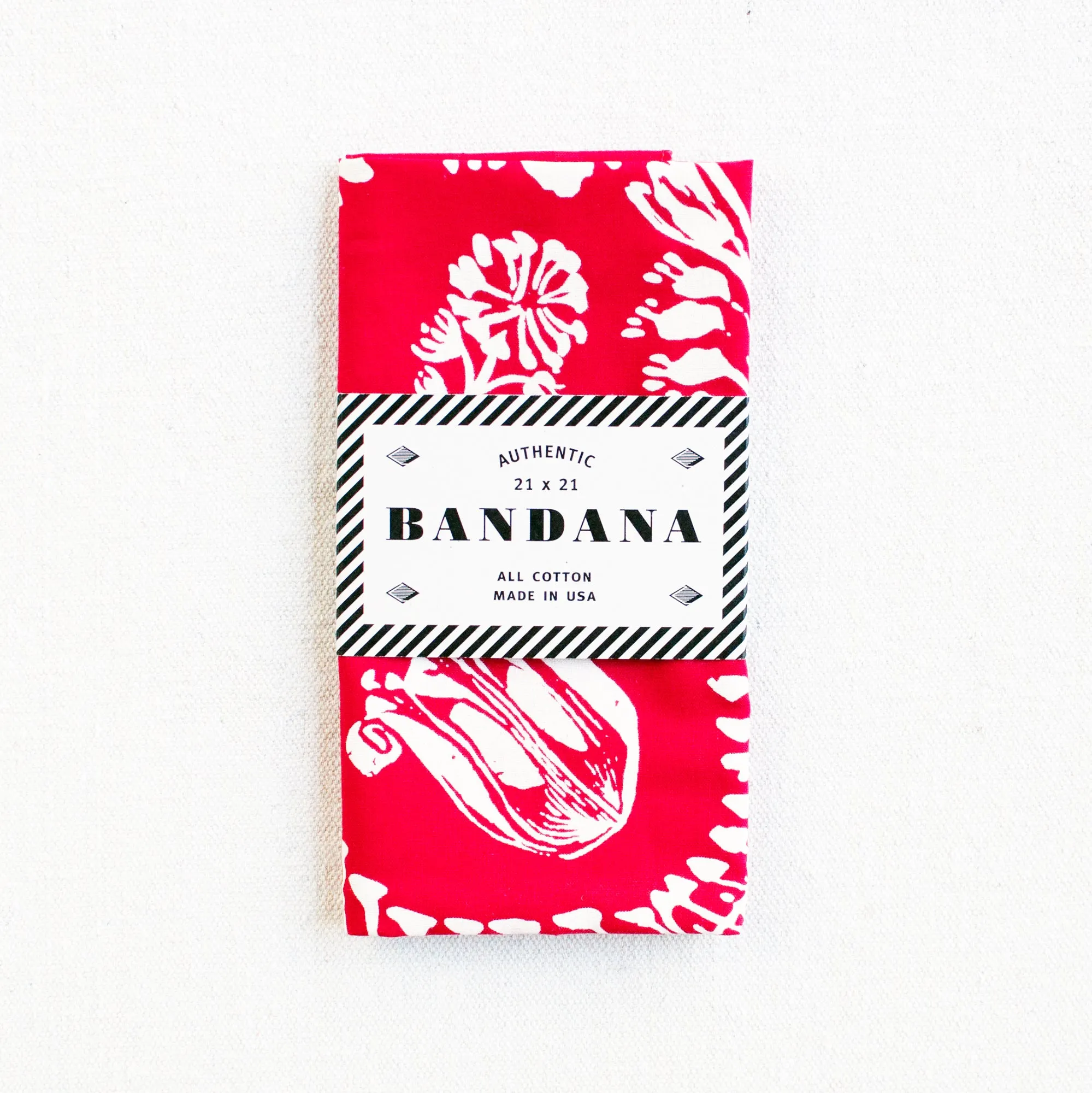 Red Floral Bandana sold by Abracadana product image thumbnail 2