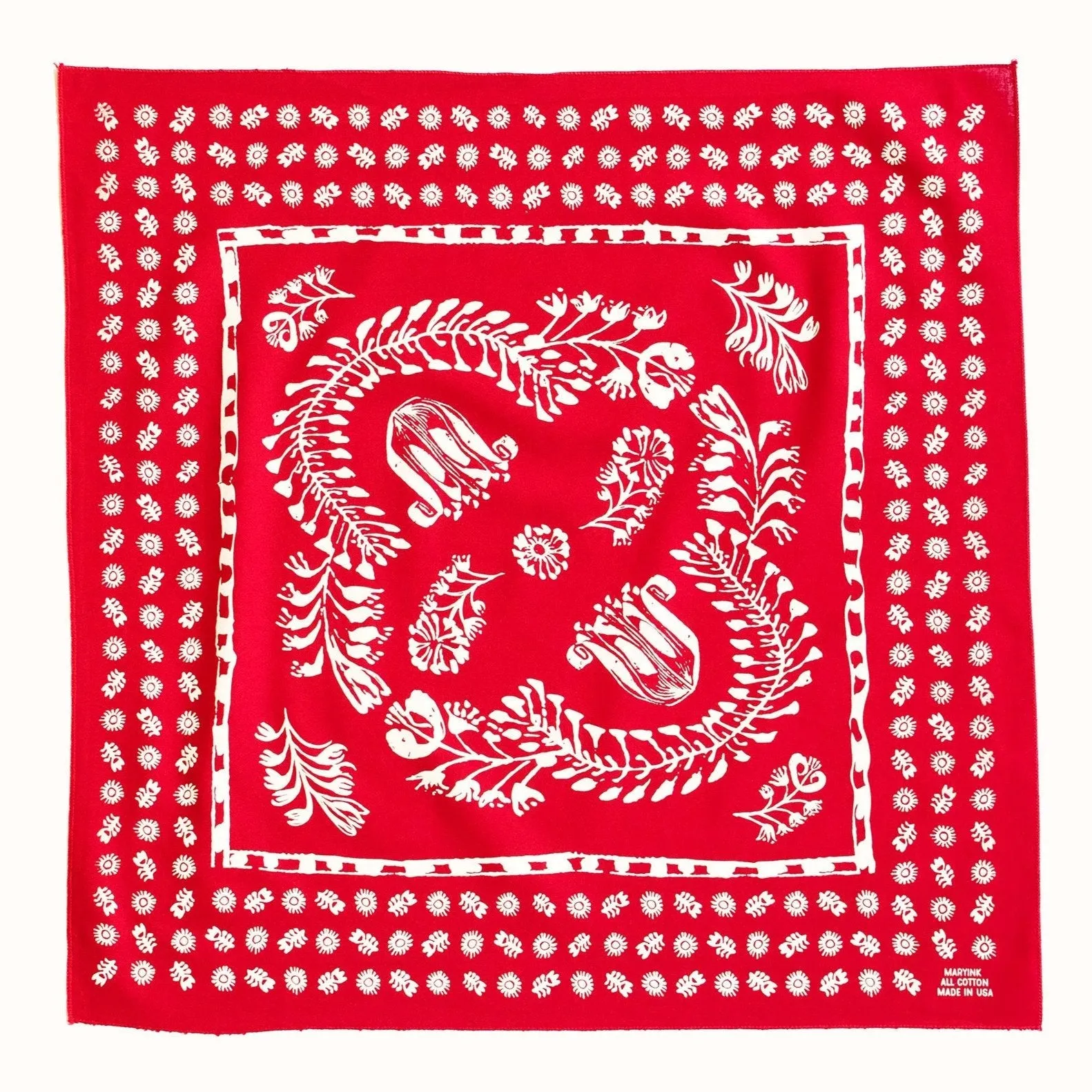 Red Floral Bandana sold by Abracadana product image thumbnail 3