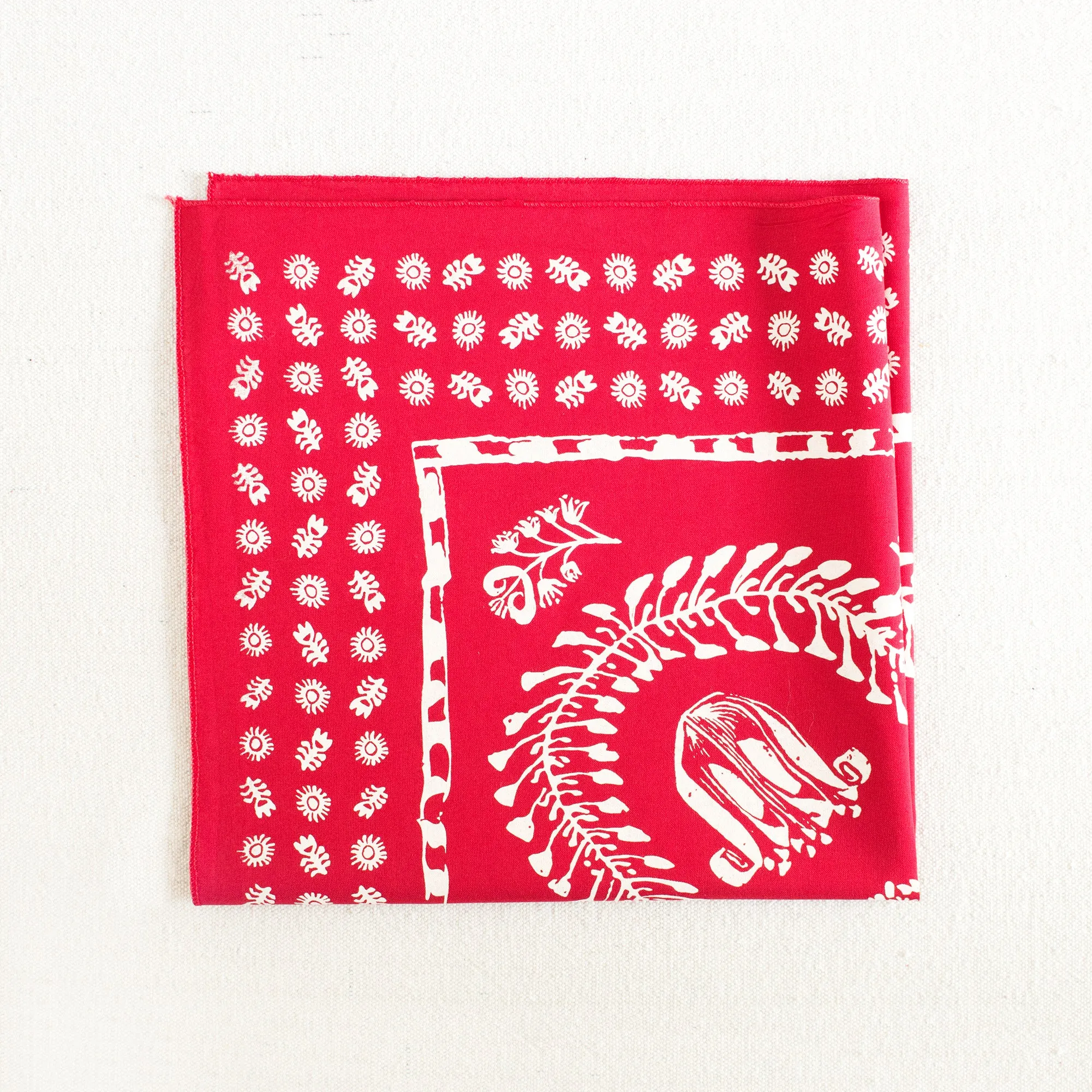 Red Floral Bandana sold by Abracadana product image thumbnail 4