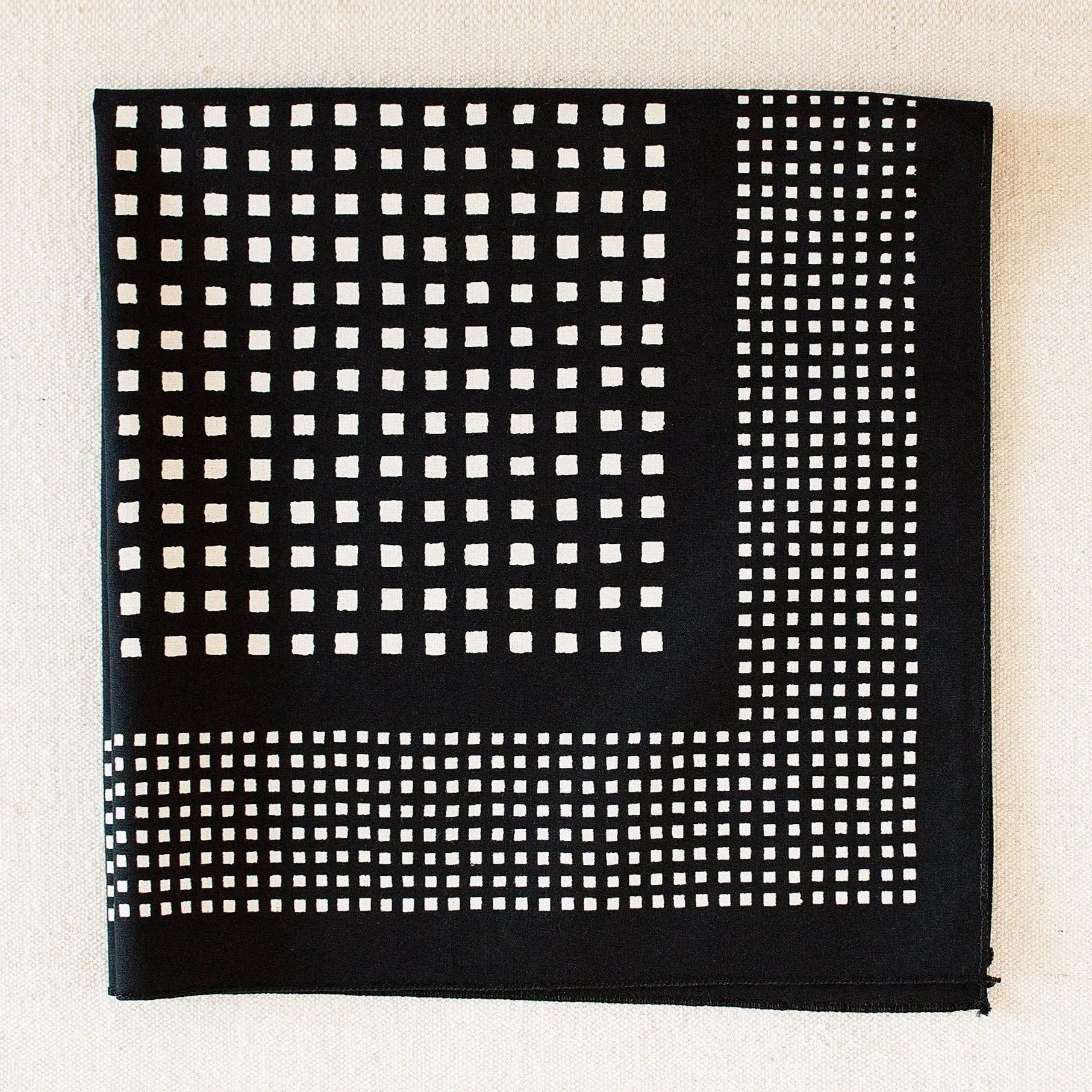 Black Windowpane Print Bandana sold by Abracadana product image thumbnail 2