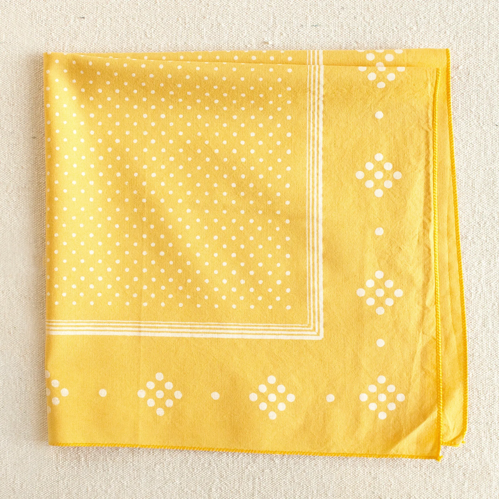 Golden Yellow Polka Dot Bandana sold by Abracadana product image thumbnail 2