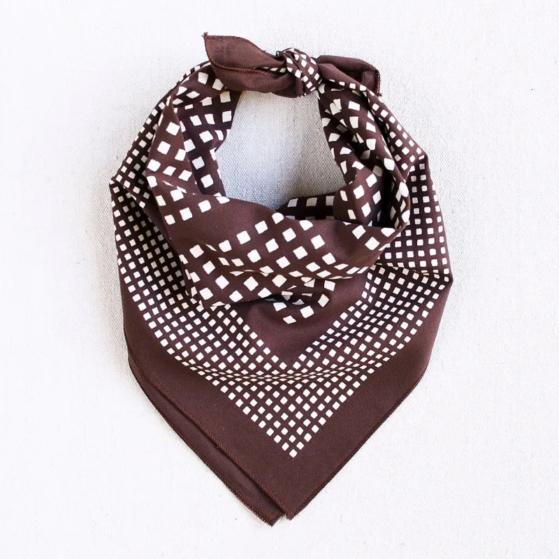Brown Windowpane Checked Bandana sold by Abracadana