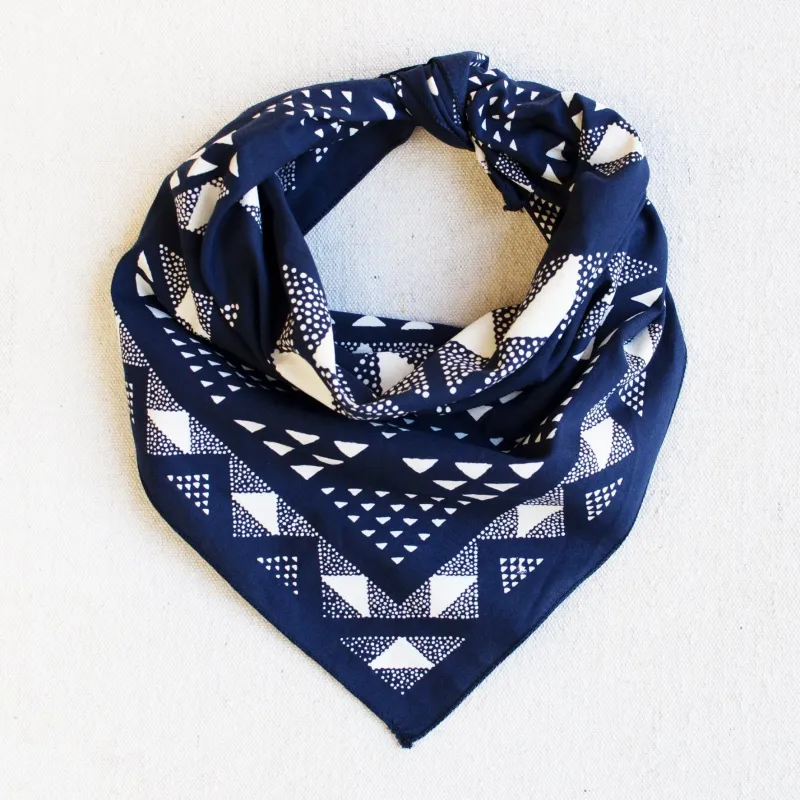 Navy Quilt Bandana sold by Abracadana
