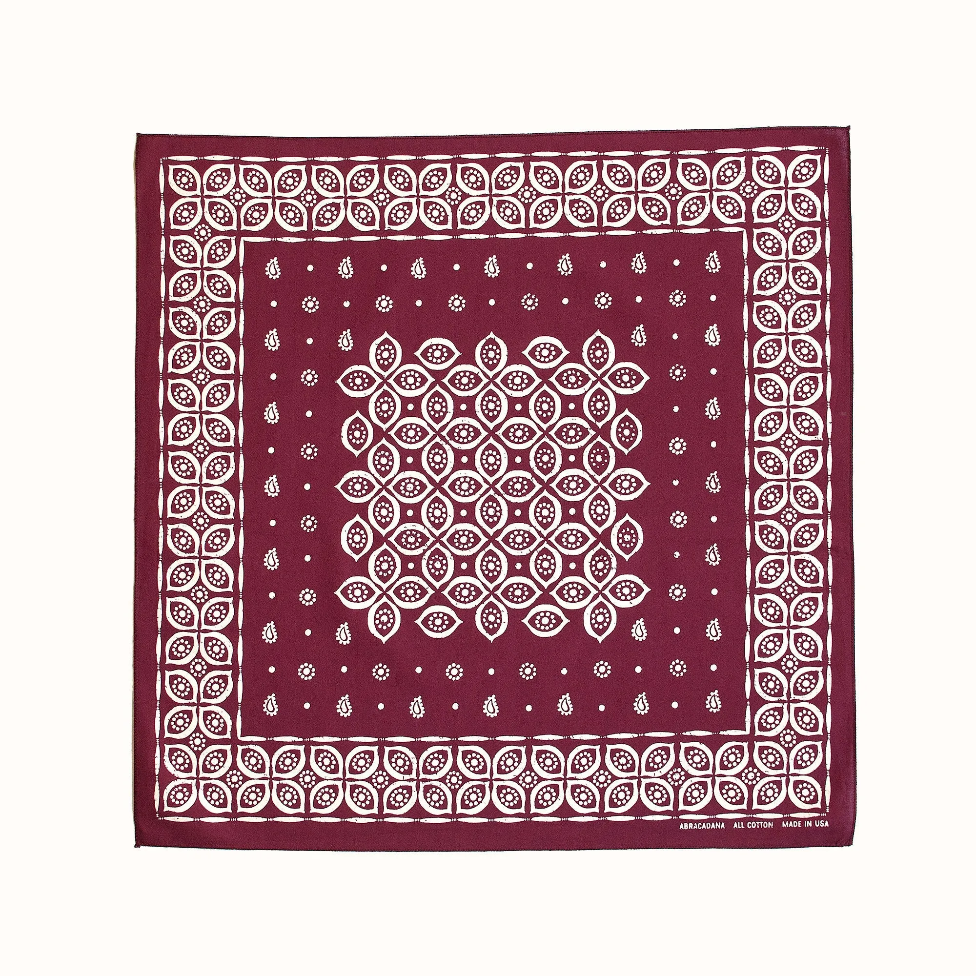 Wine Paisley Eye Bandana sold by Abracadana product image thumbnail 4