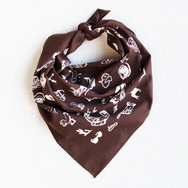 Brown Big Fun Bandana sold by Abracadana