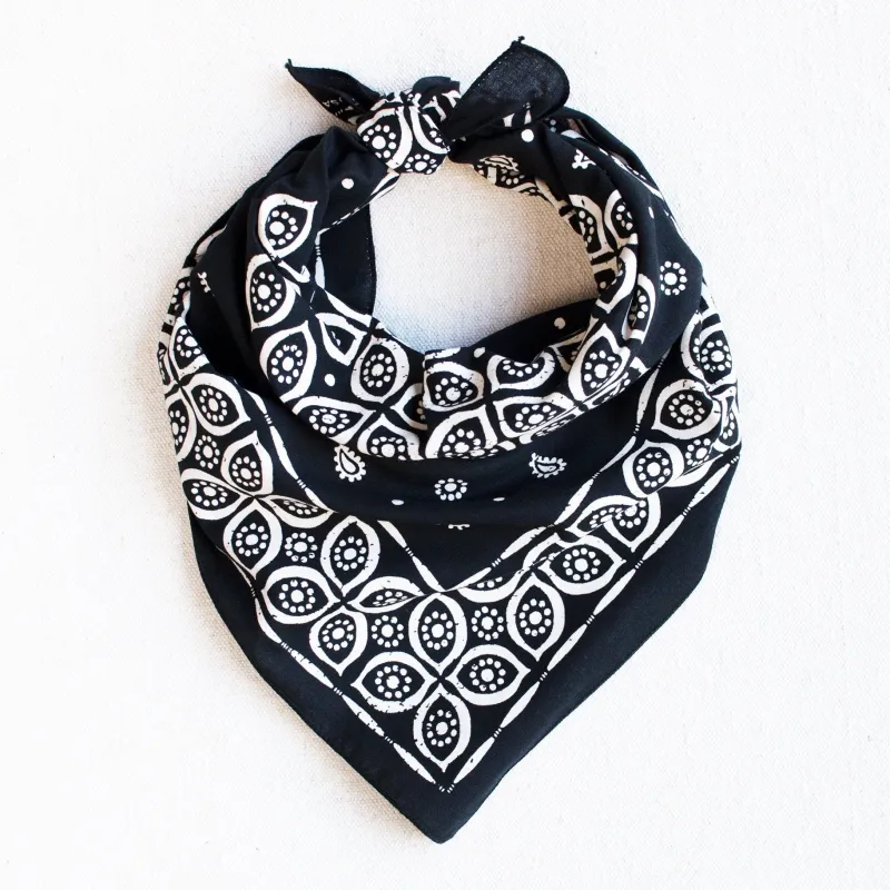 Black Seer Paisley Bandana sold by Abracadana