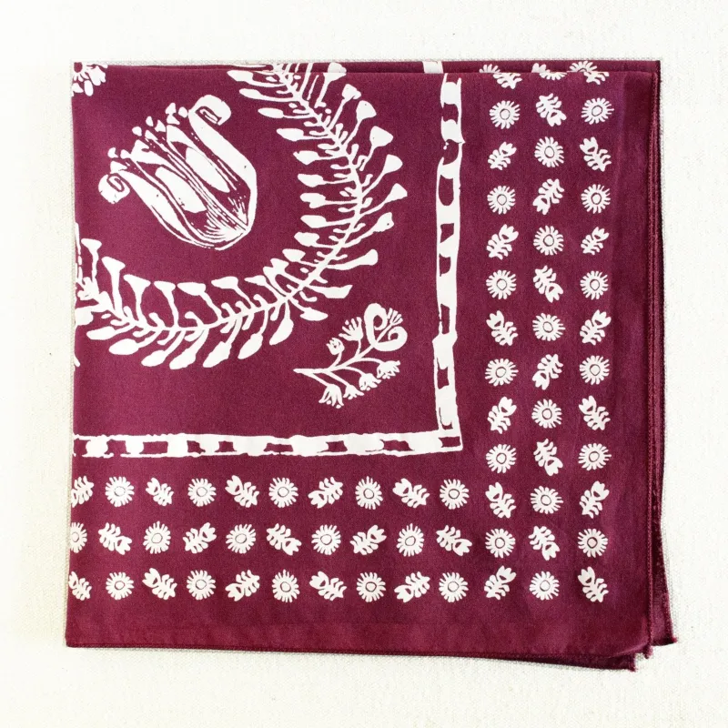 Wine Floral Bandana sold by Abracadana