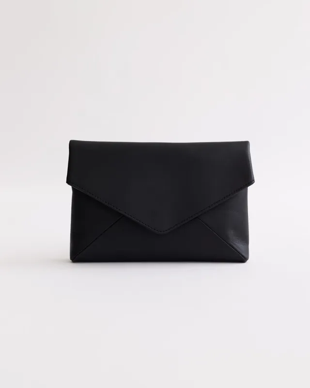 Stella Envelope Clutch: Black made by The Horse