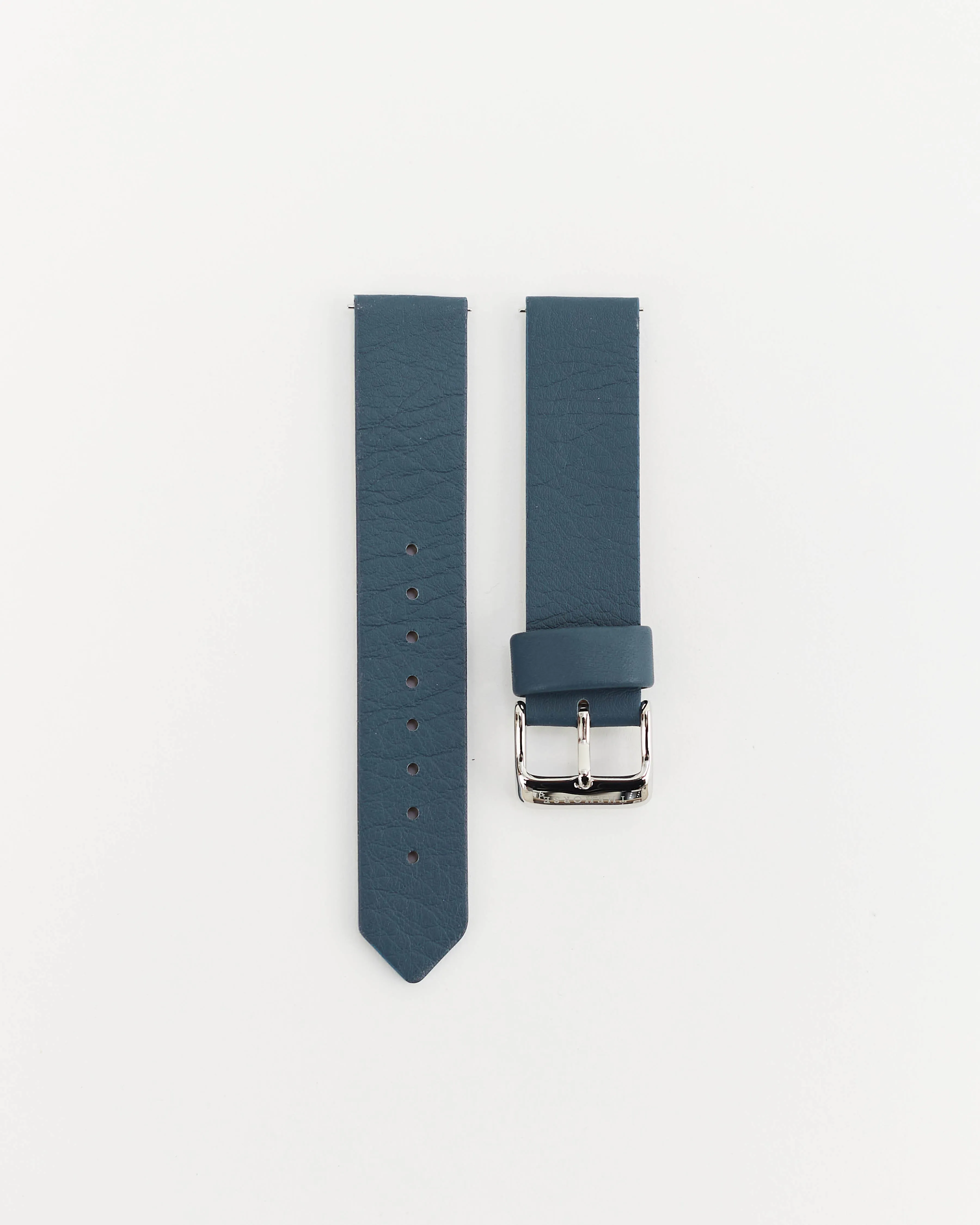 The 18mm Mini Original Strap: Stonewash Leather / Polished Silver sold by The Horse