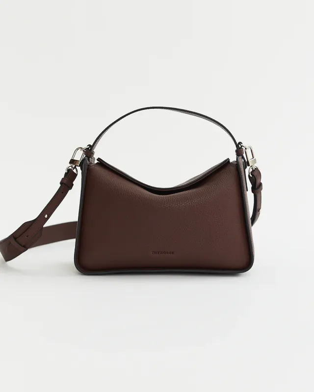 Clementine Bag: Coffee Pebbled Leather made by The Horse