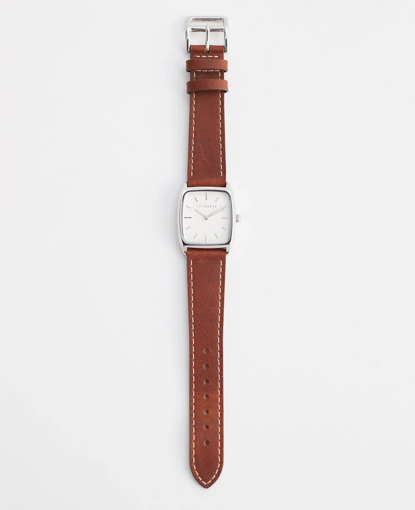 The 18mm Dress Watch Strap: Tan Leather / Polished Silver Strap sold by The Horse product image thumbnail 2