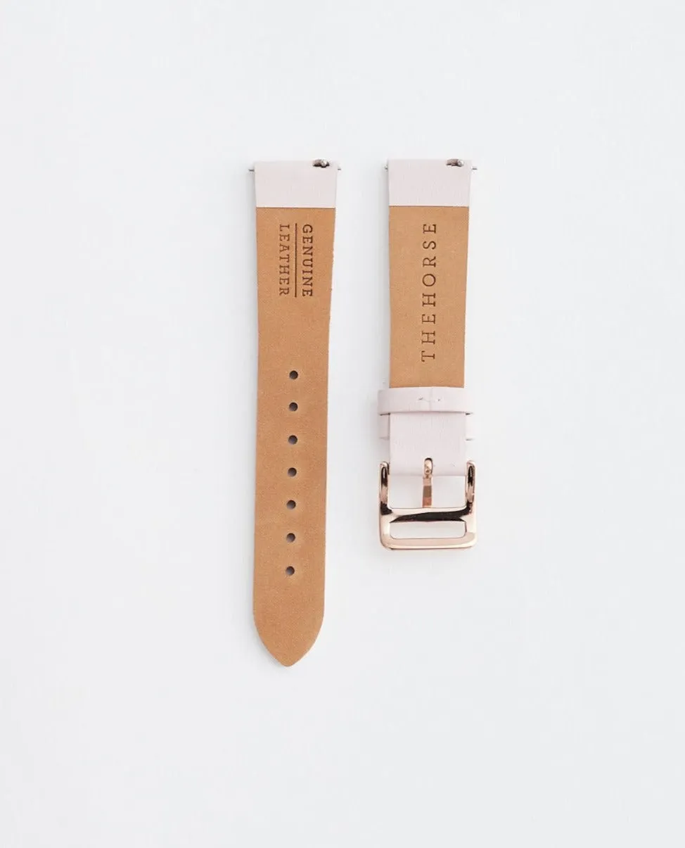 The 18mm Dress Watch Strap: Pink Leather / Rose Gold Strap sold by The Horse product image thumbnail 3