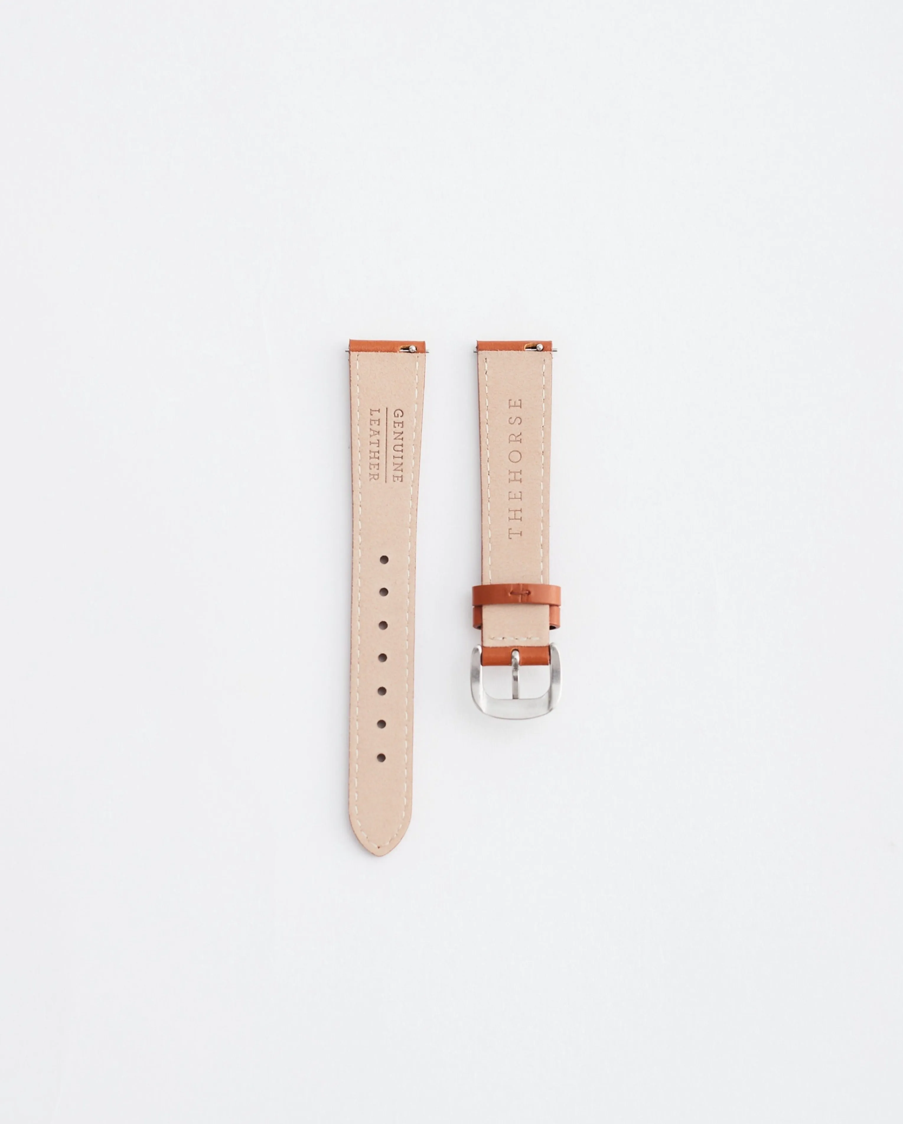 The 16mm Classic Strap: Tan / Polished Silver sold by The Horse product image thumbnail 2