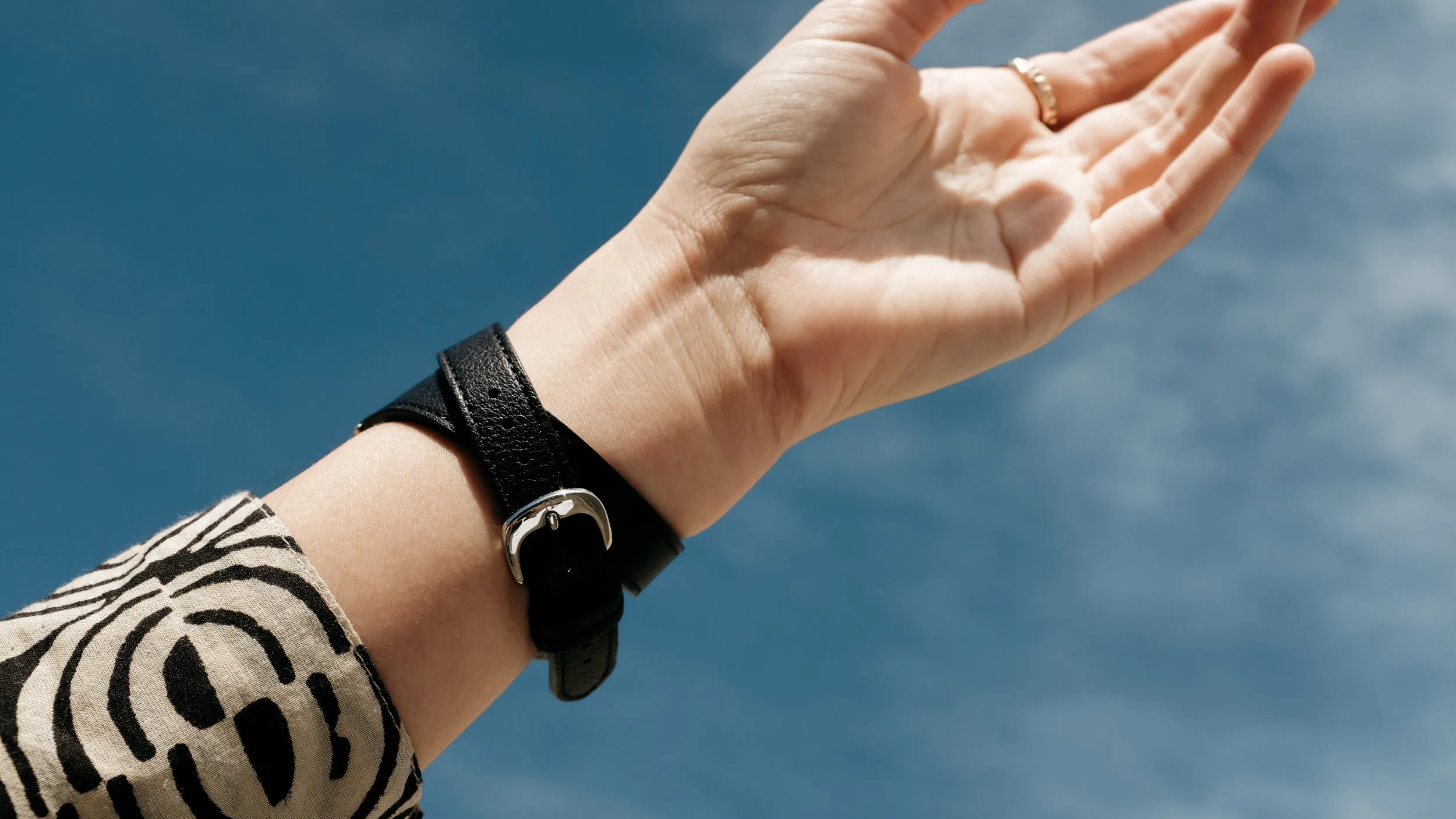 The 16mm Classic Strap: Black Bracelet/ Silver sold by The Horse product image thumbnail 5