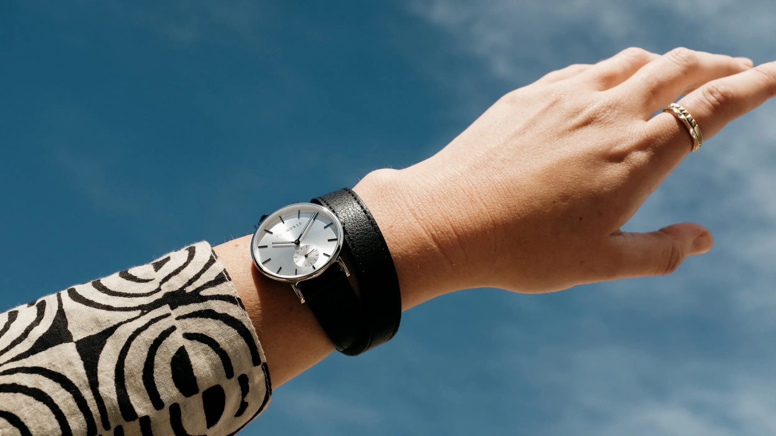 The 16mm Classic Strap: Black Bracelet/ Silver sold by The Horse product image thumbnail 4