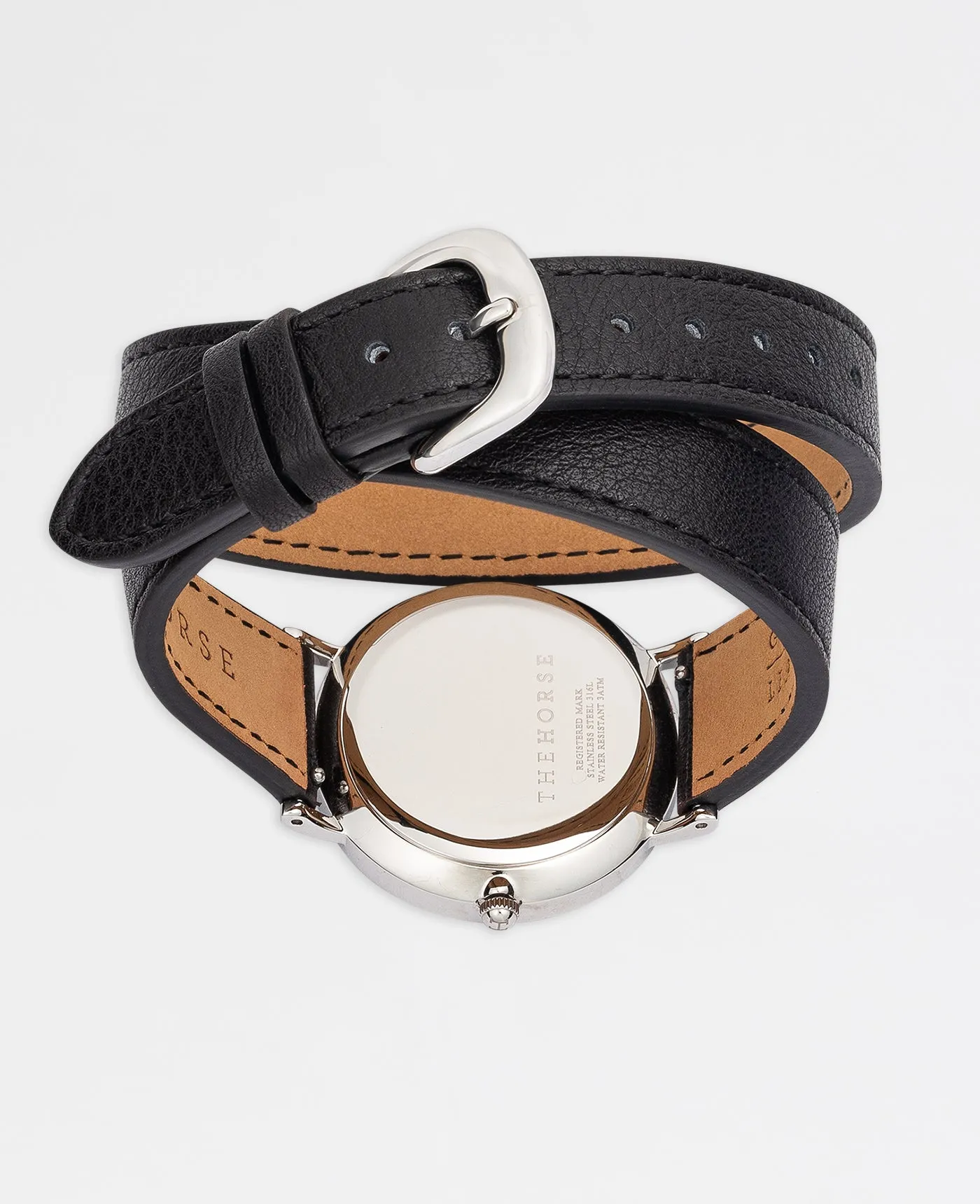 The 16mm Classic Strap: Black Bracelet/ Silver sold by The Horse product image thumbnail 3