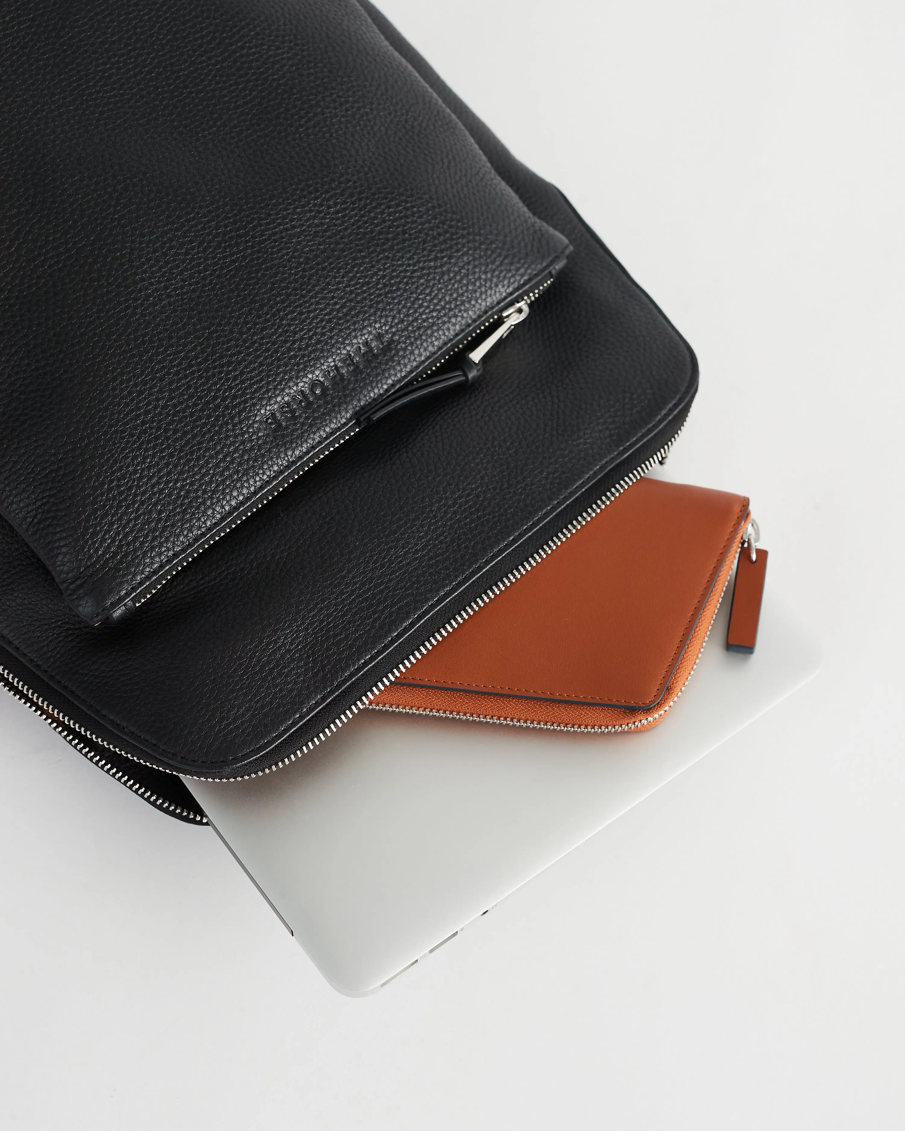Backpack: Black Pebbled Leather sold by The Horse product image thumbnail 5