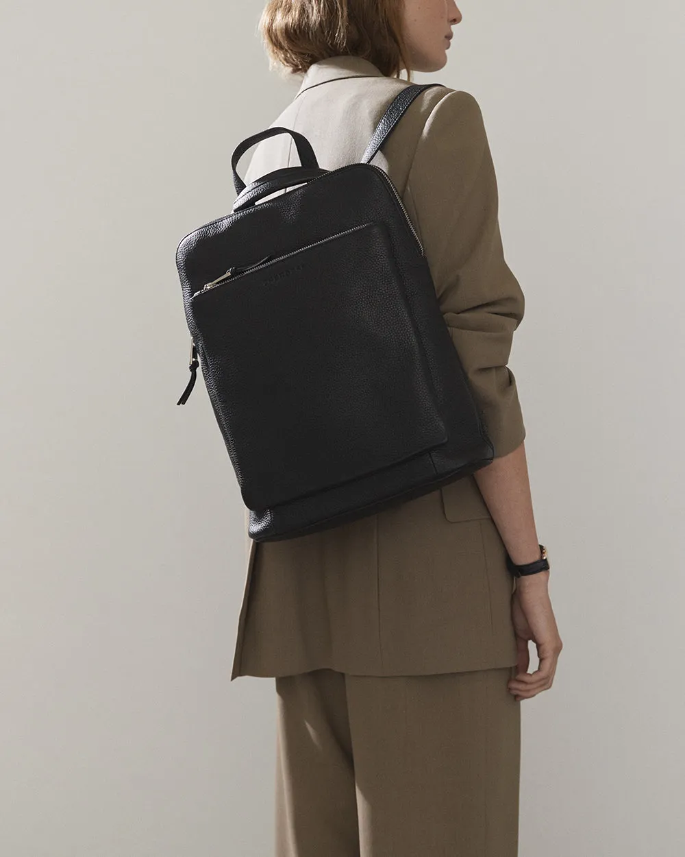 Backpack: Black Pebbled Leather sold by The Horse product image thumbnail 3
