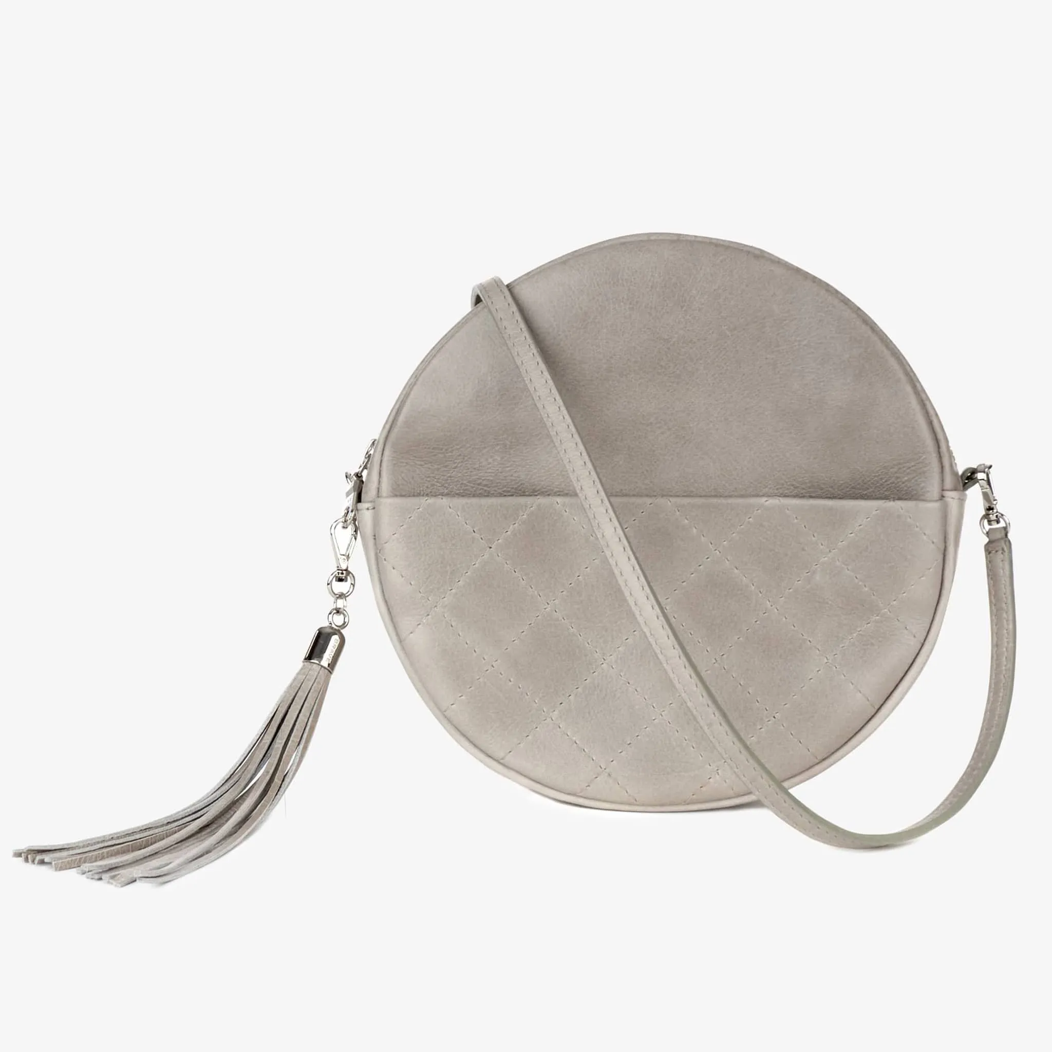 Chiara Pebbled Crystal Grey sold by Brave Leather
