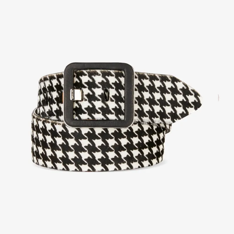 Makani Houndstooth Hair-on sold by Brave Leather