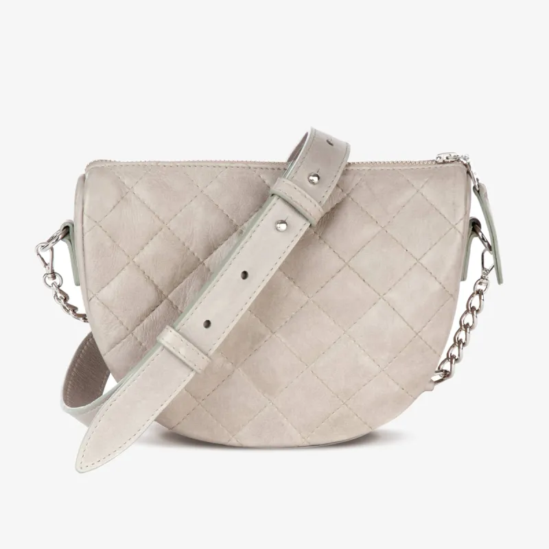 Davina Crystal Grey Pebbled sold by Brave Leather