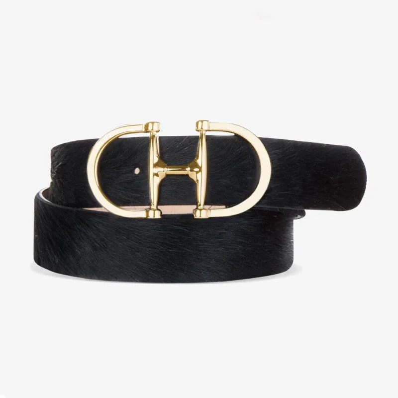 Kasi Black Hair-on/Gold - 30 sold by Brave Leather