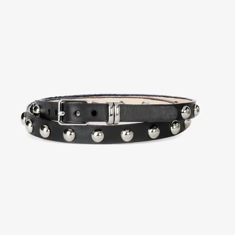Becca Smooth Black/Silver Nappa - 32 sold by Brave Leather