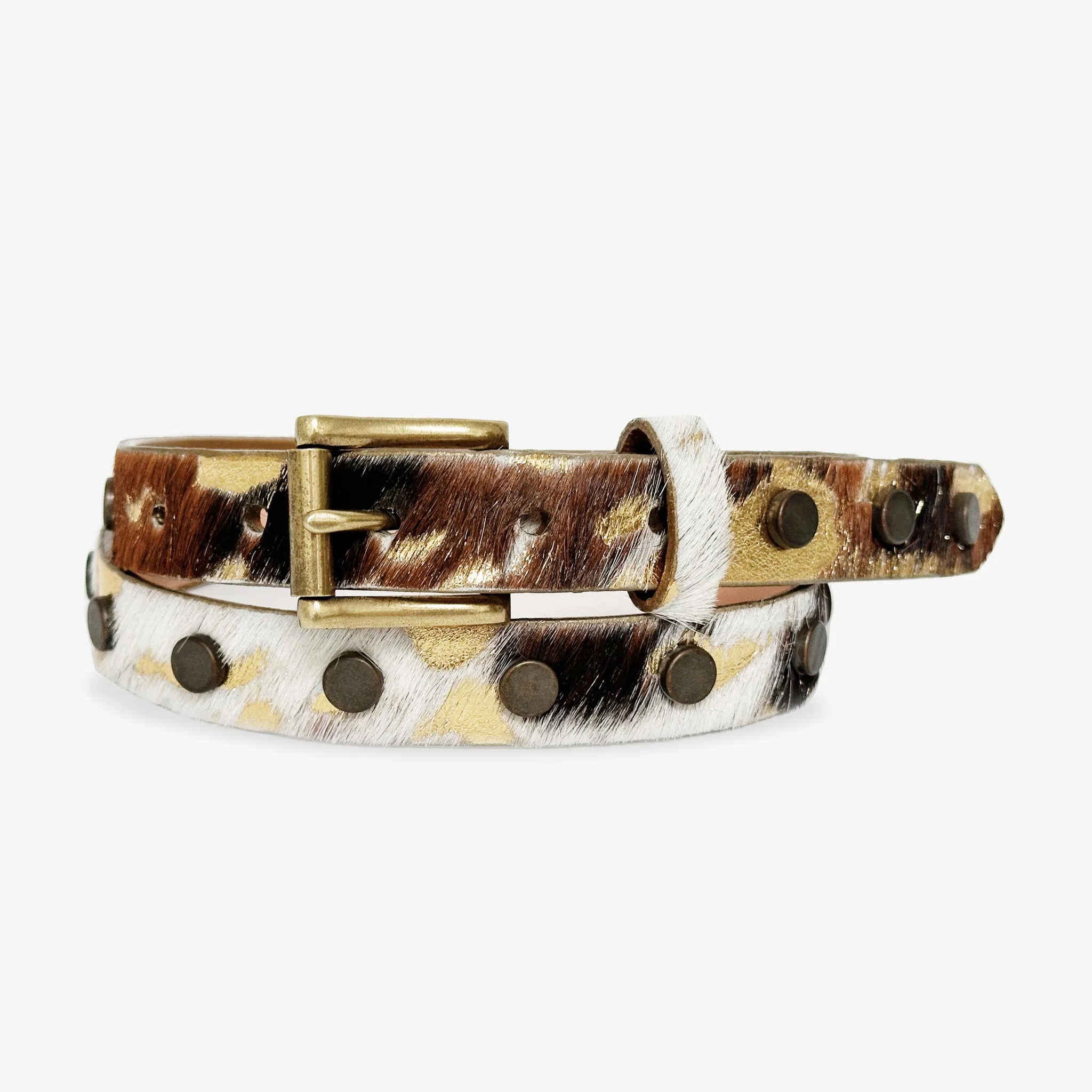 Jojo Hair-On Gold Metallic - 32 sold by Brave Leather