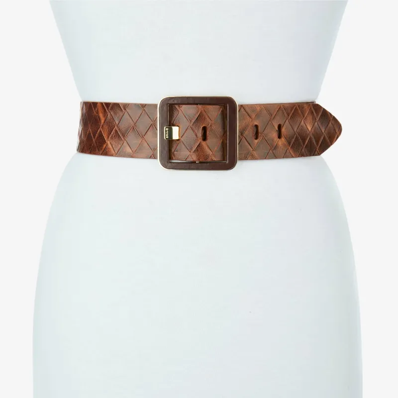 Makani Brown Large Weave Bridle - 28 sold by Brave Leather