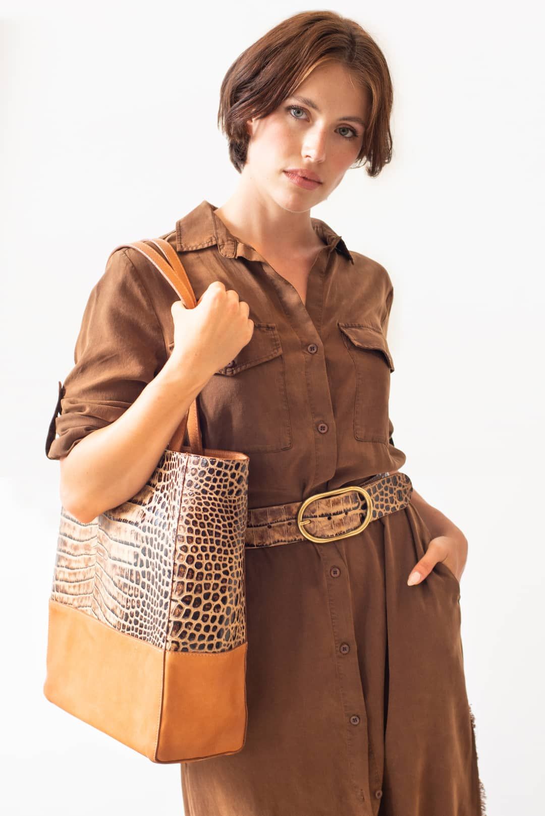 Fia Cognac Croco Safari - 34 sold by Brave Leather product image thumbnail 2