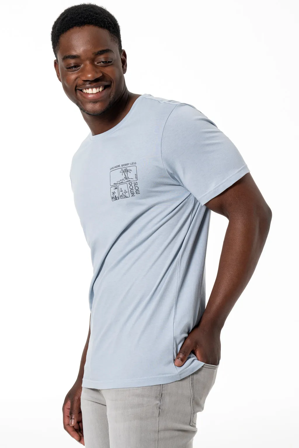 Branded T-Shirt _ 140511 _ Light Blue sold by Refinery product image thumbnail 3