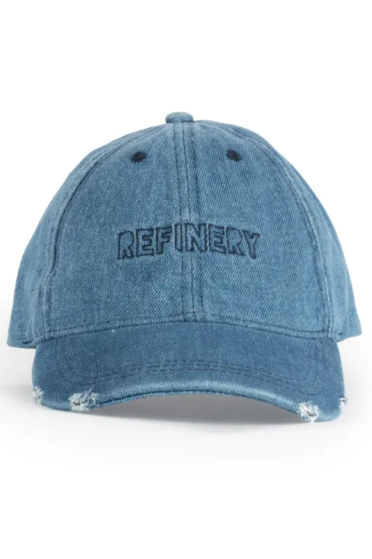 Denim Baseball Cap _ 148839 _ Blue Denim sold by Refinery